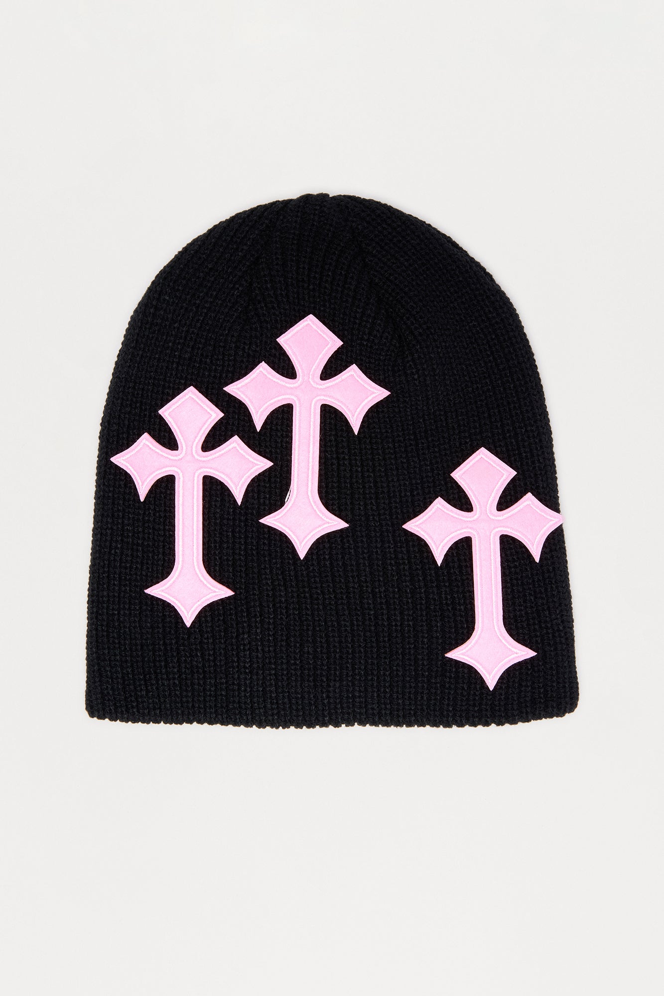 Cross The Line Beanie - Black/Pink