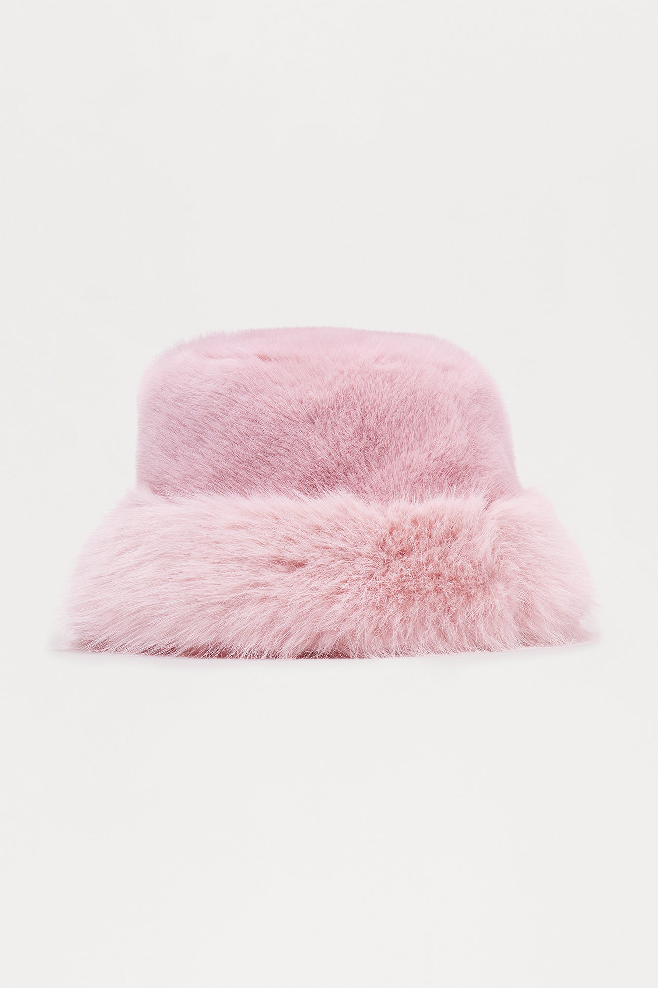 Winter Wonderland Faux Fur Bucket Hat - Pink