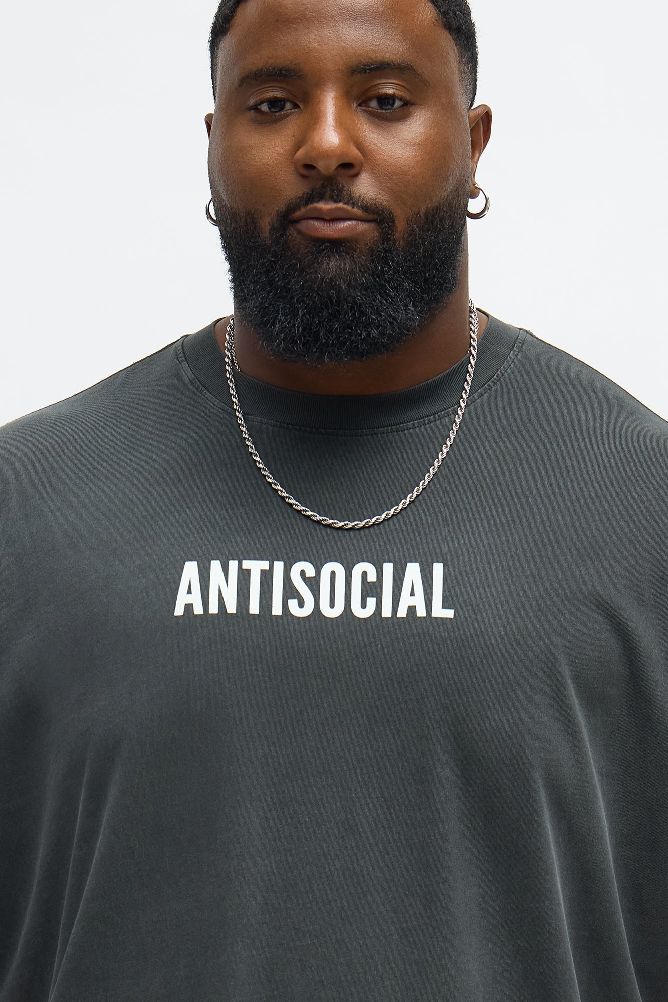 Antisocial Oversized Short Sleeve Tee - Black Wash