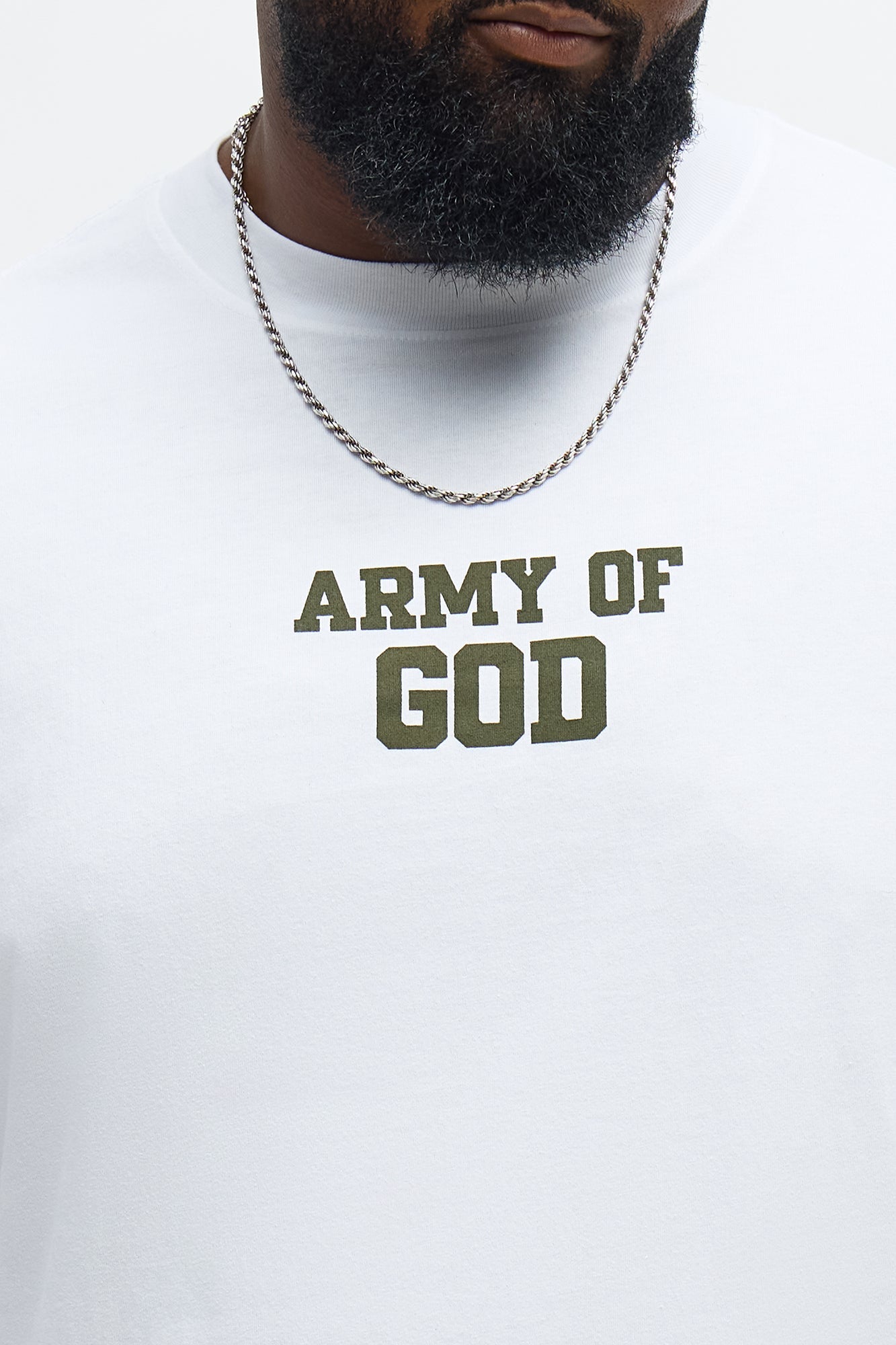 Army Of God Oversized Short Sleeve Tee - White