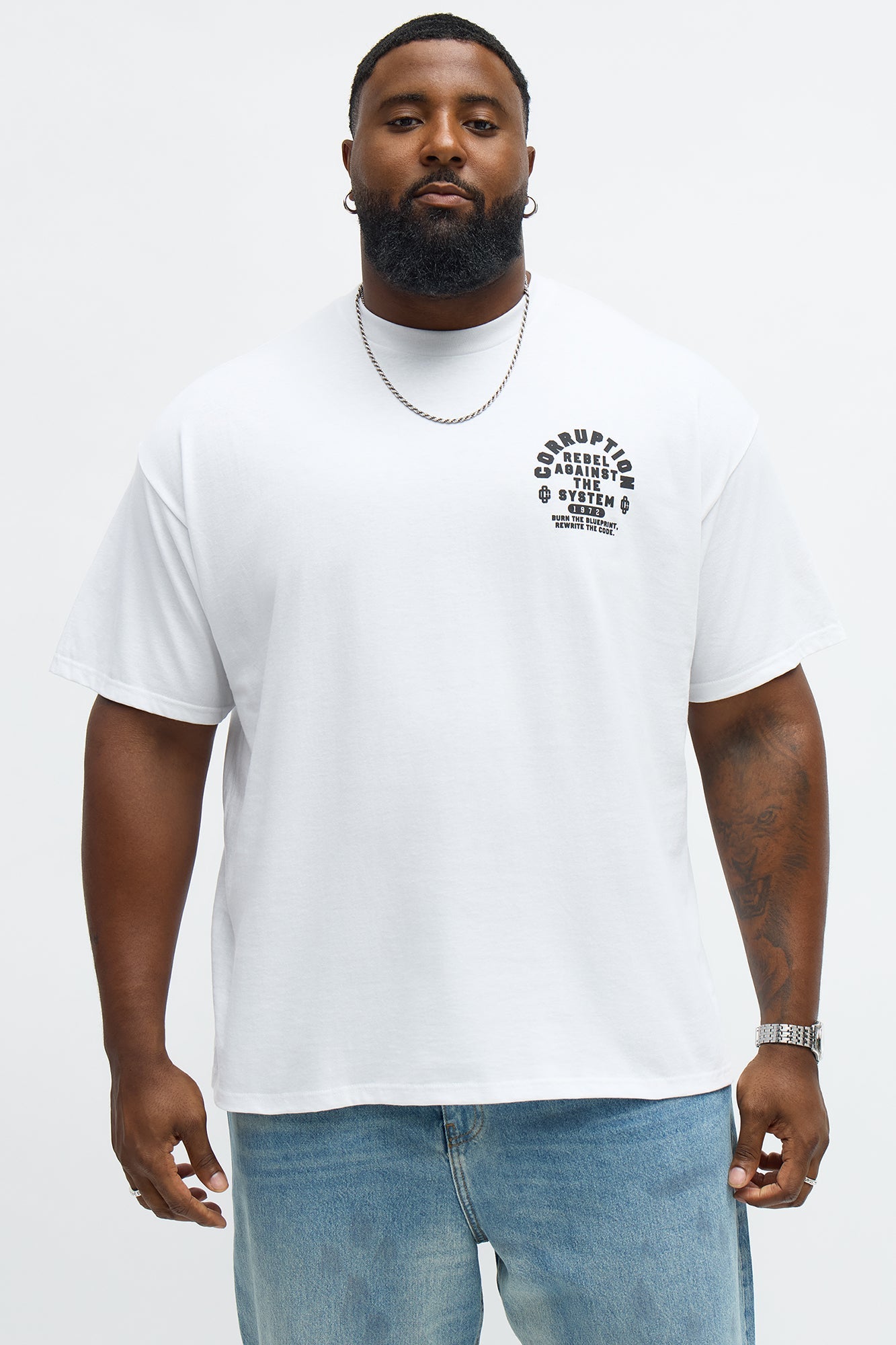 System Corruption Short Sleeve Tee - White