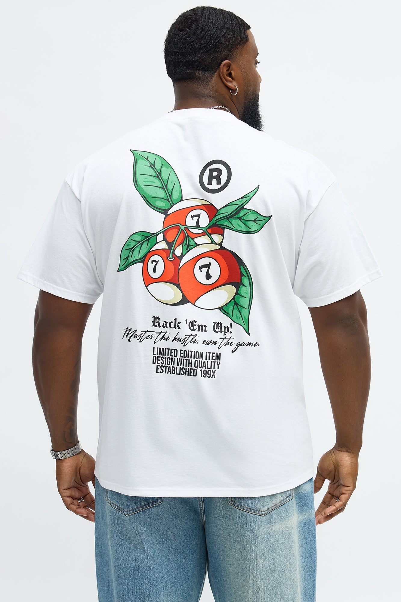 Rack Em Up Short Sleeve Tee - White