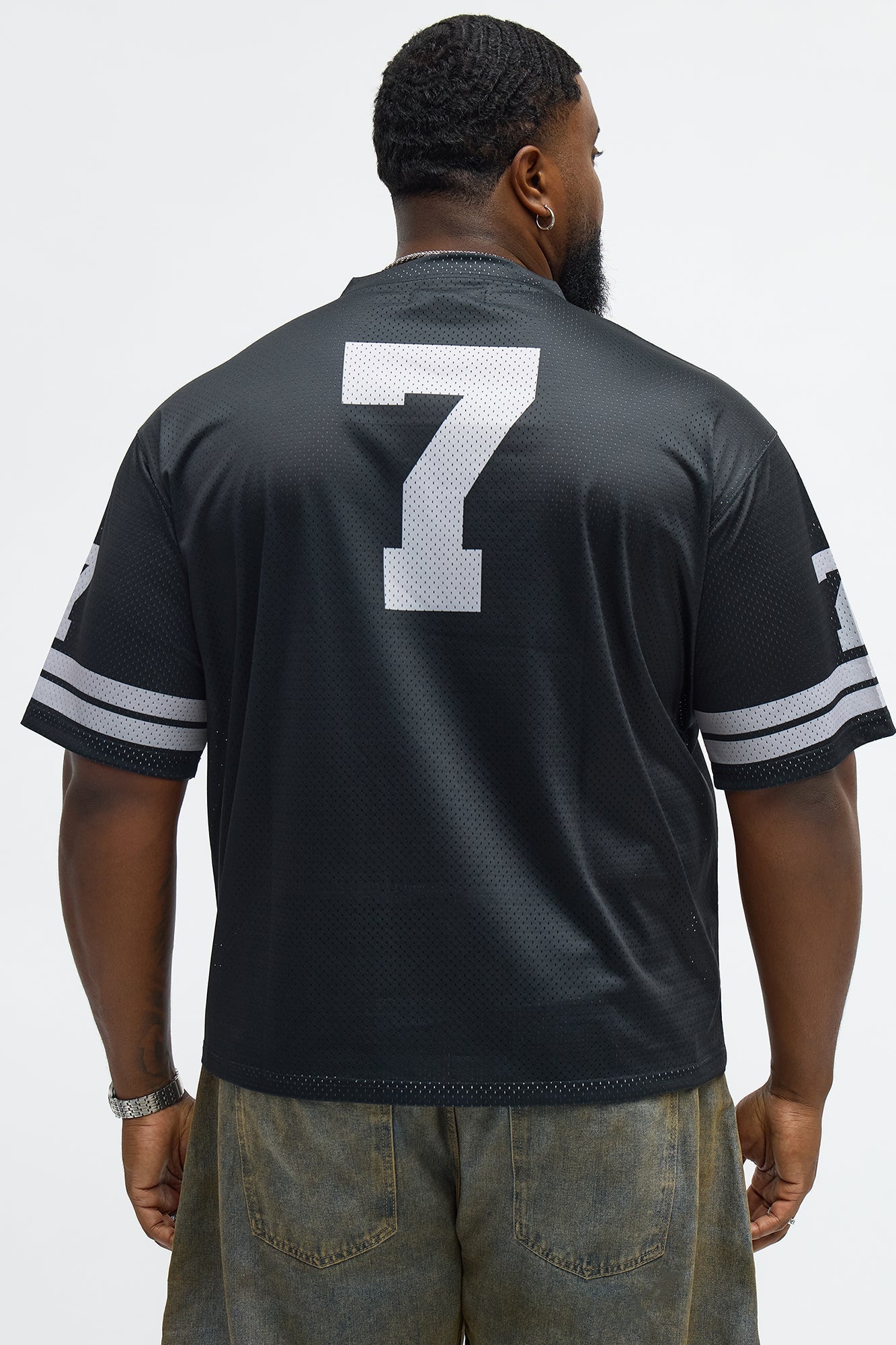 Cropped Draft Pick Jersey - Black