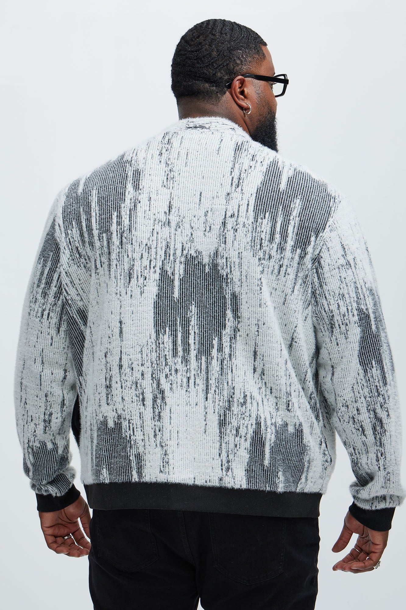 Livin' That Life Mohair Cardigan - Black/combo
