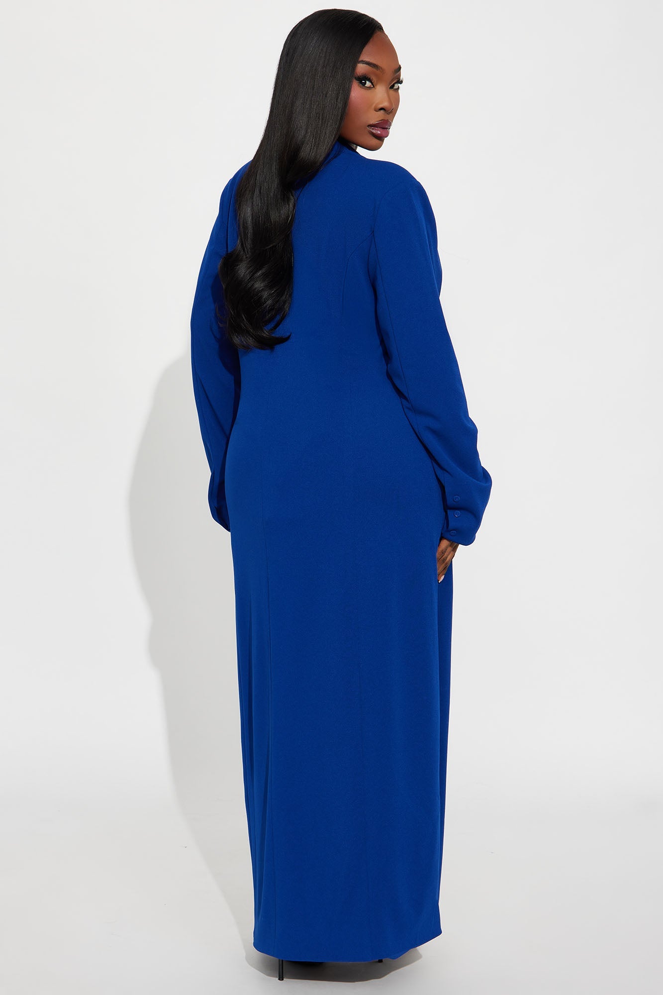 Feeling Regal Crepe Coat - Royal