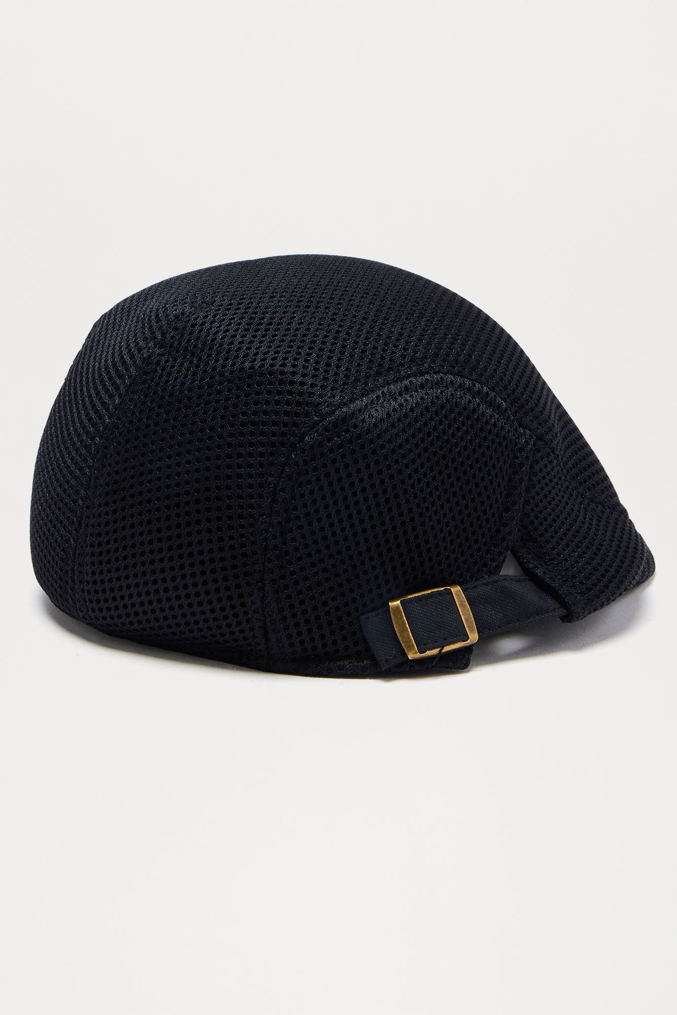 Adjustable Mesh Flat Cap - Black