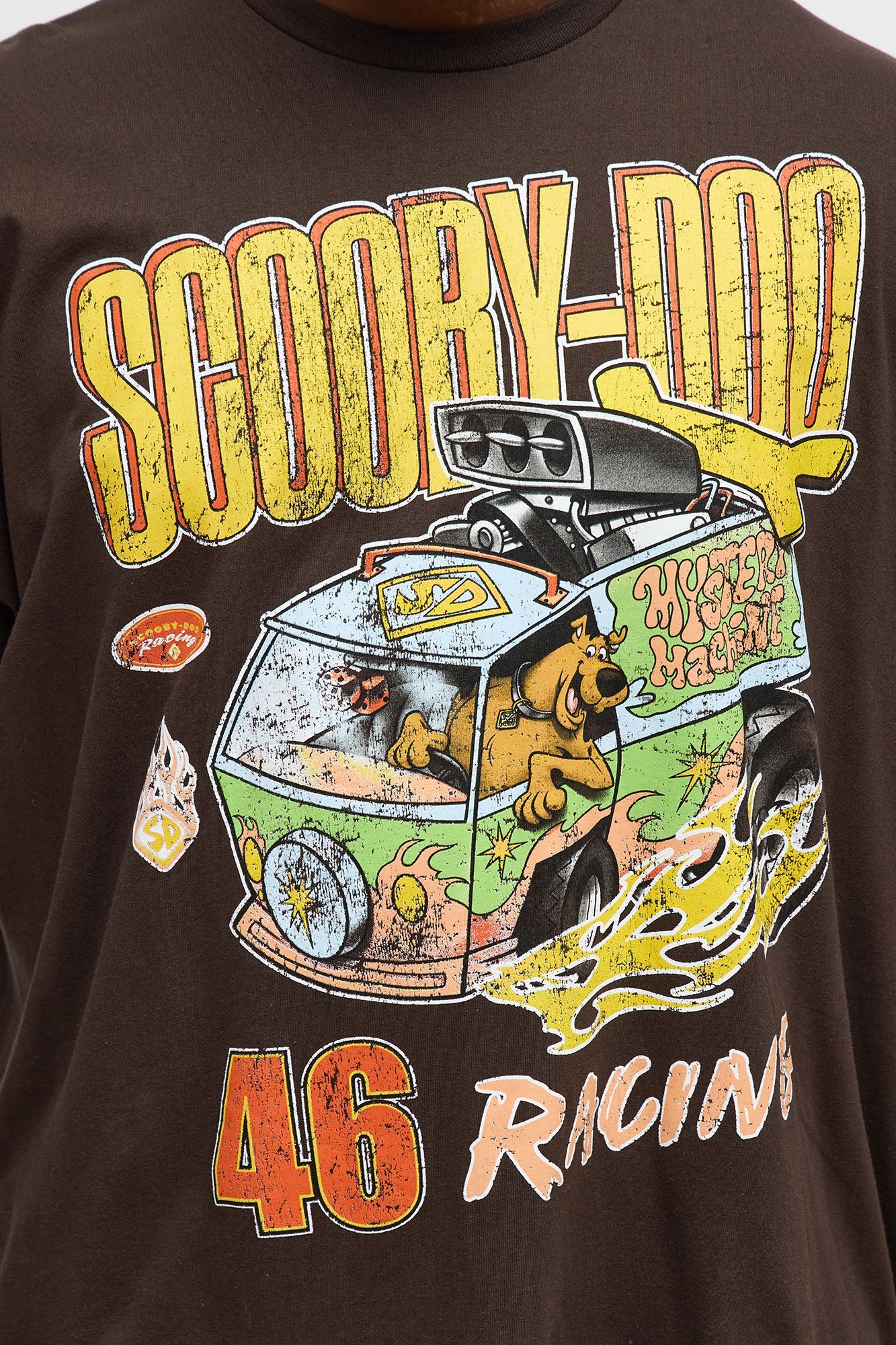 Scooby Doo Racing 46 Boxy Short Sleeve Tee - Brown