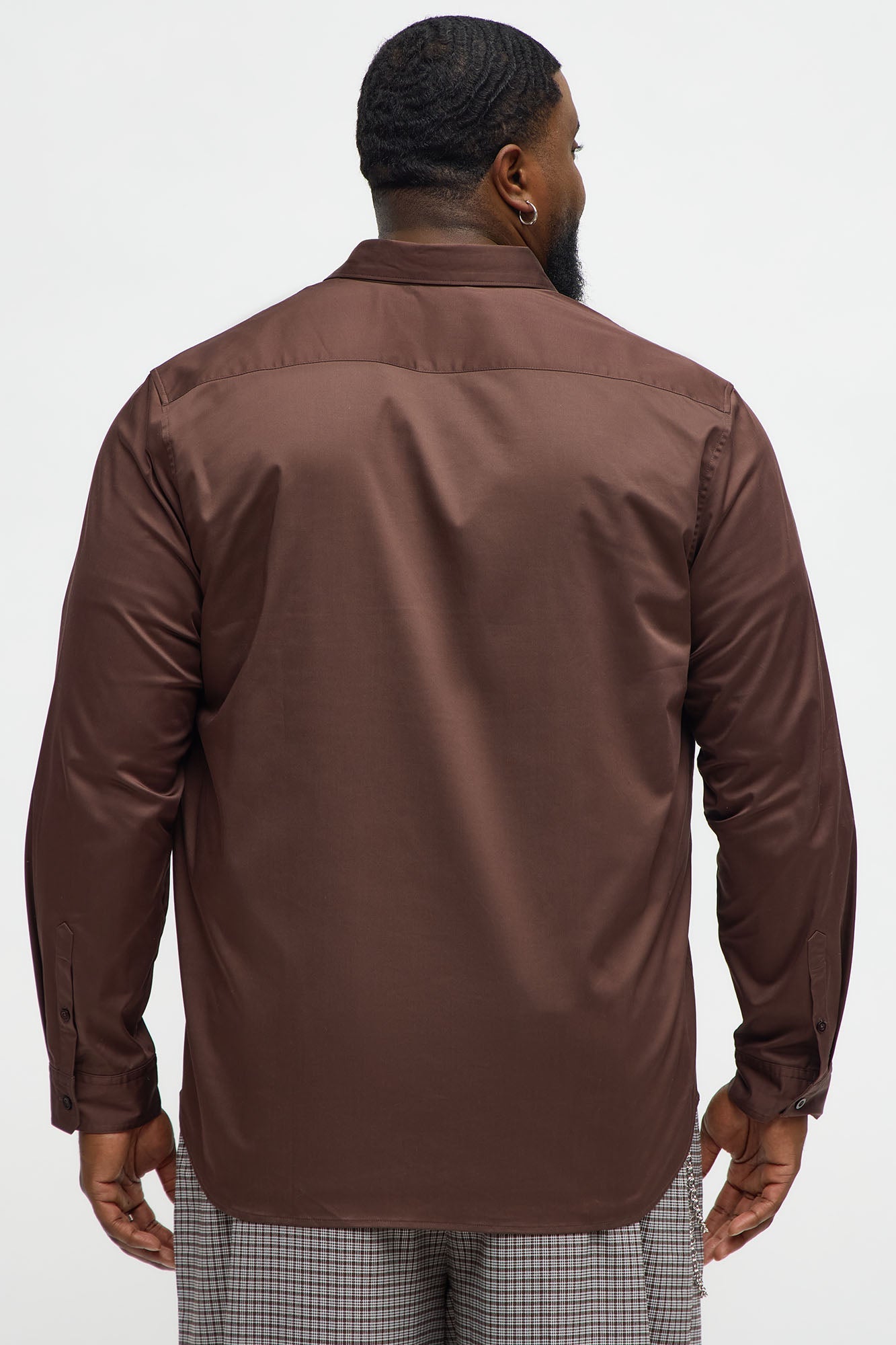 Luxe Stretch Dress Shirt - Brown