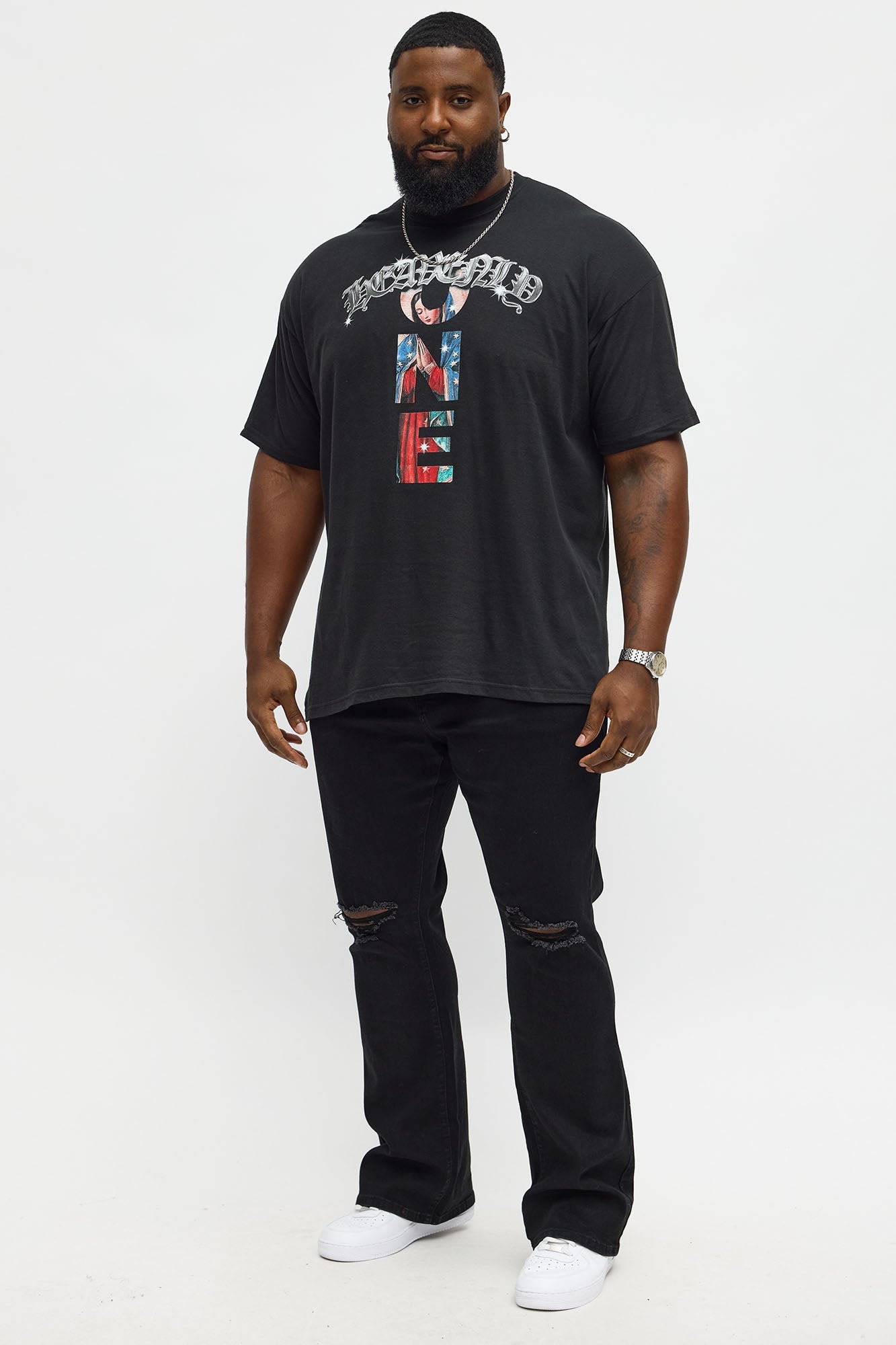 Heavenly One Protect Me Short Sleeve Tee - Black