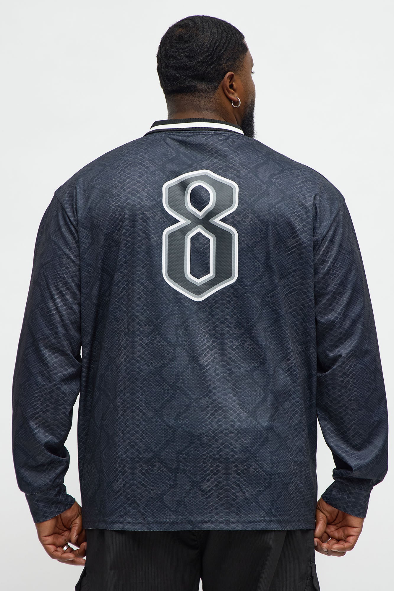 Los Angeles Long Sleeve Jersey Polo - Black