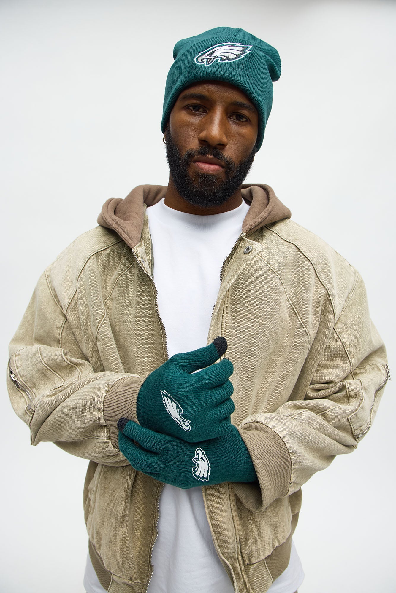 Classic Philadelphia Eagles Beanie 2 Pack - Green/combo