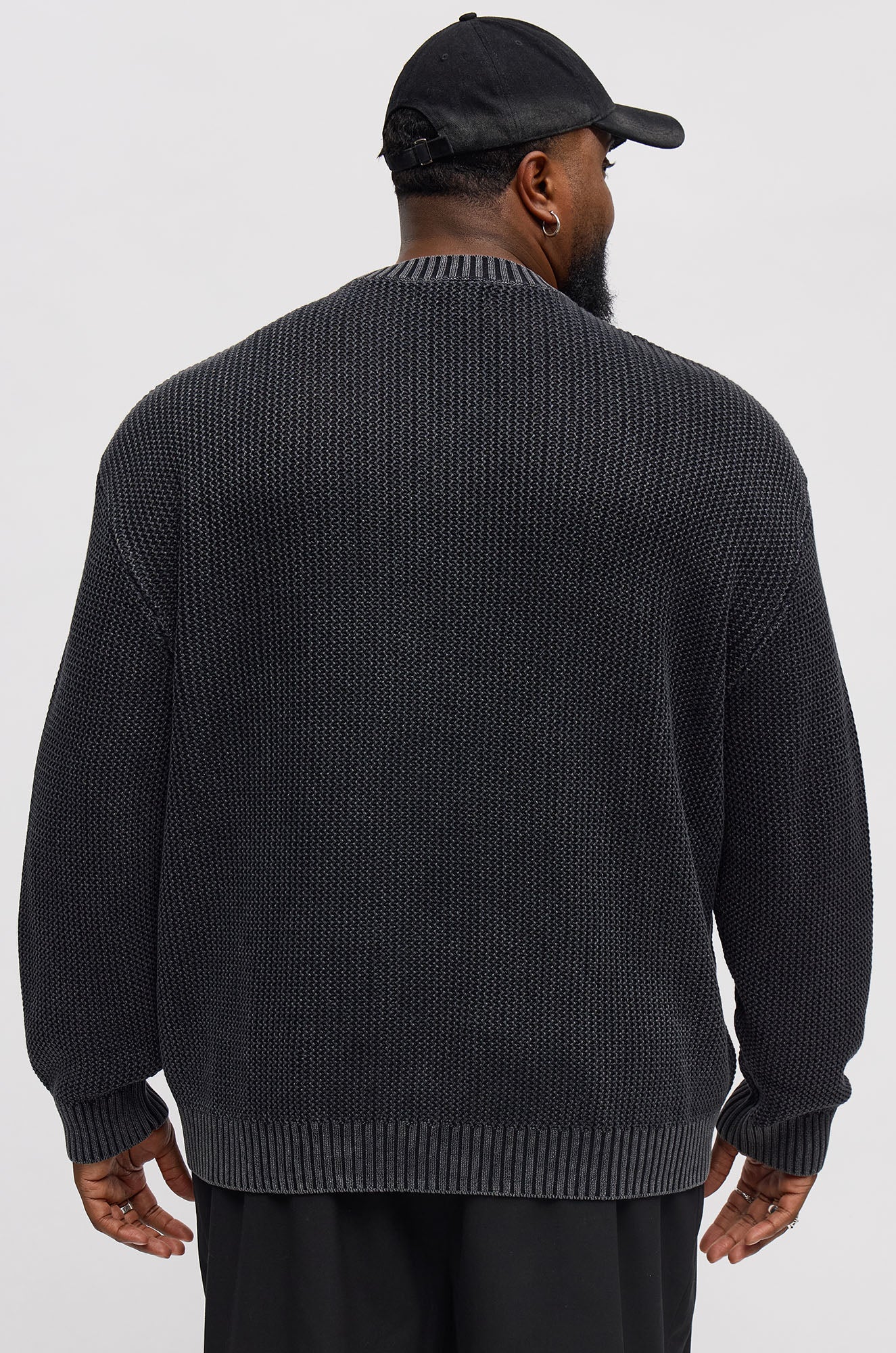 Morning Brew Crewneck Sweater - Black Wash