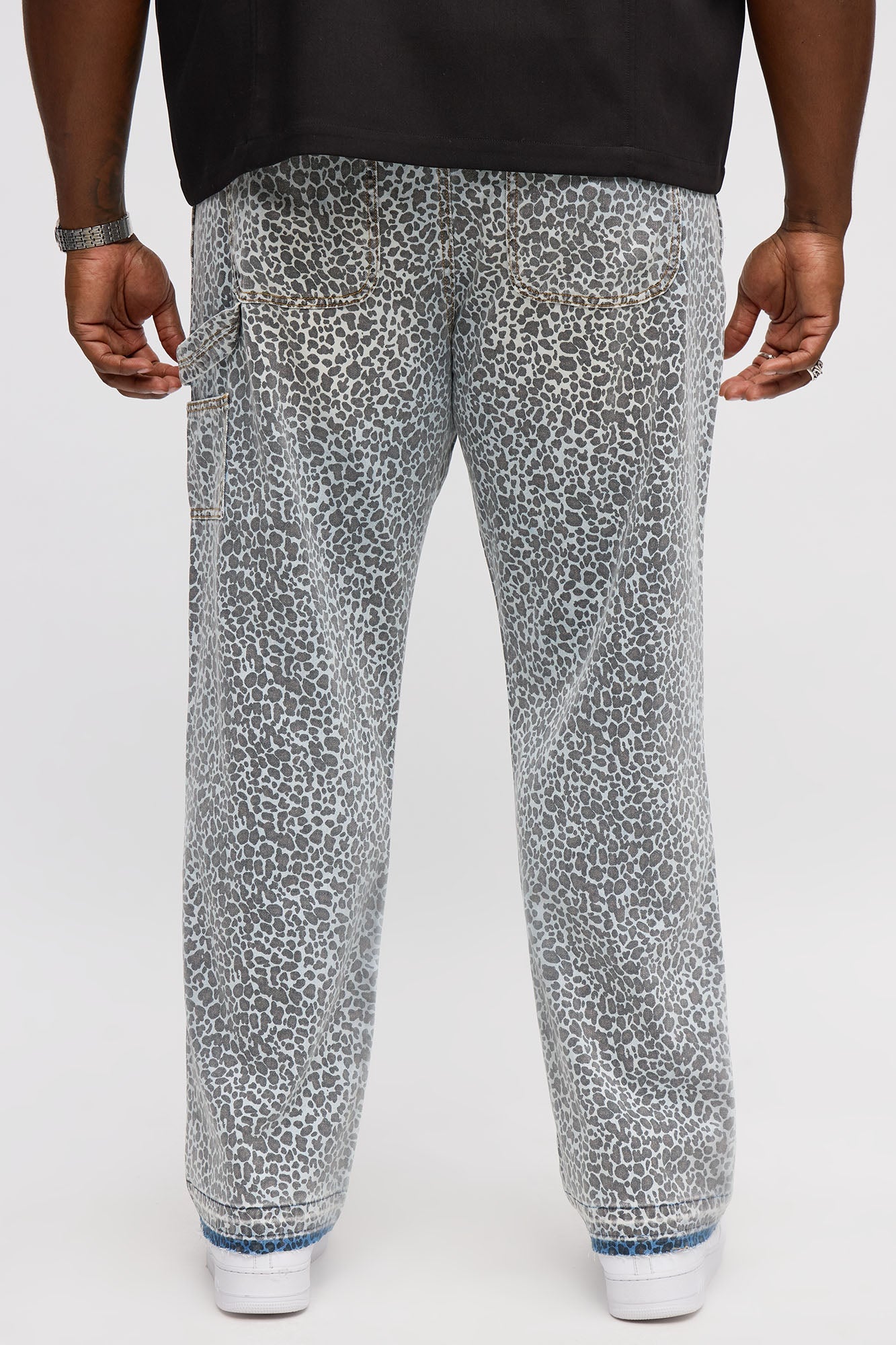 Slim Spot Me Out Leopard Jeans - Blue