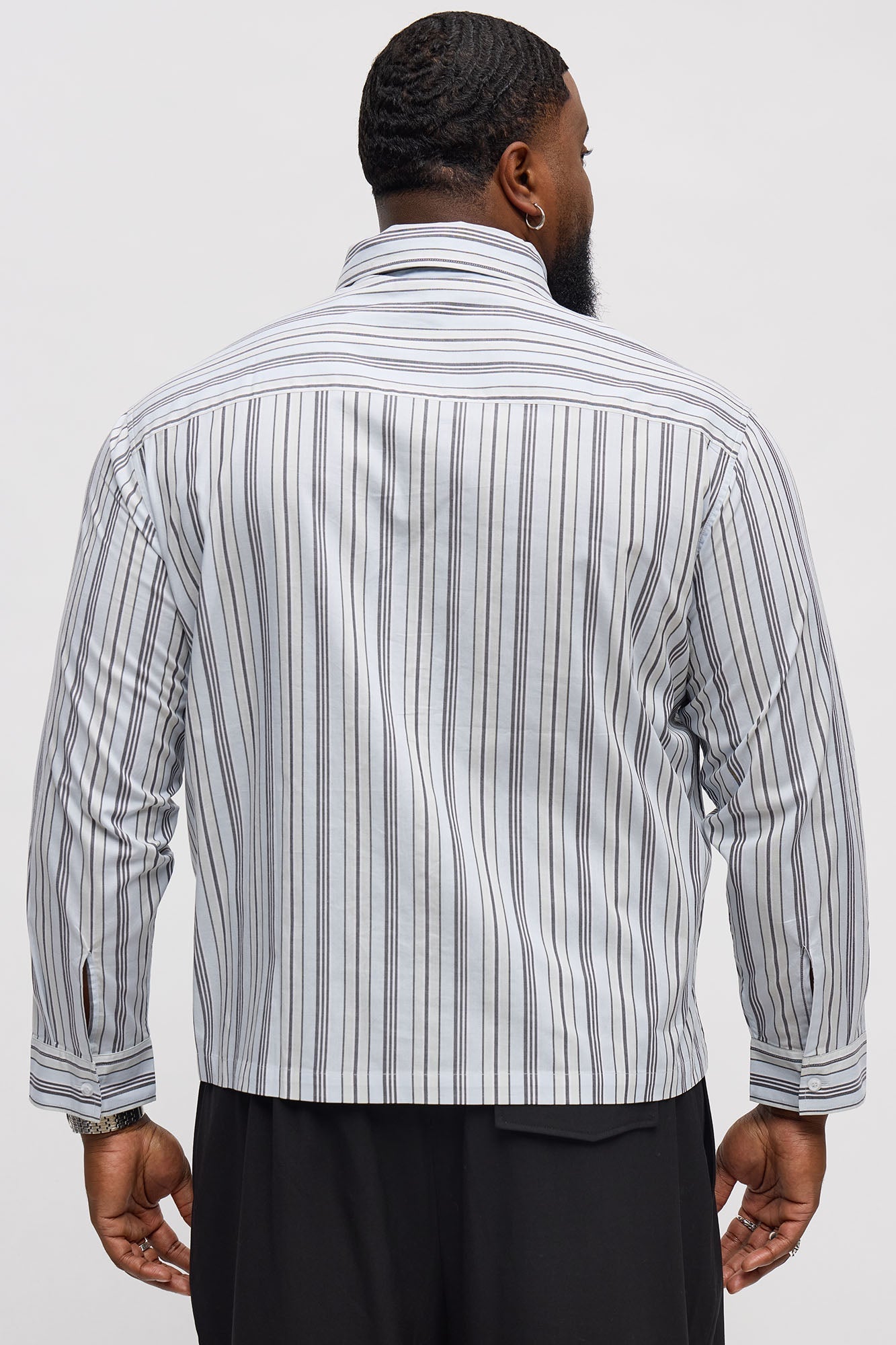 California 1932 Long Sleeve Shirt With Tie - Blue/combo