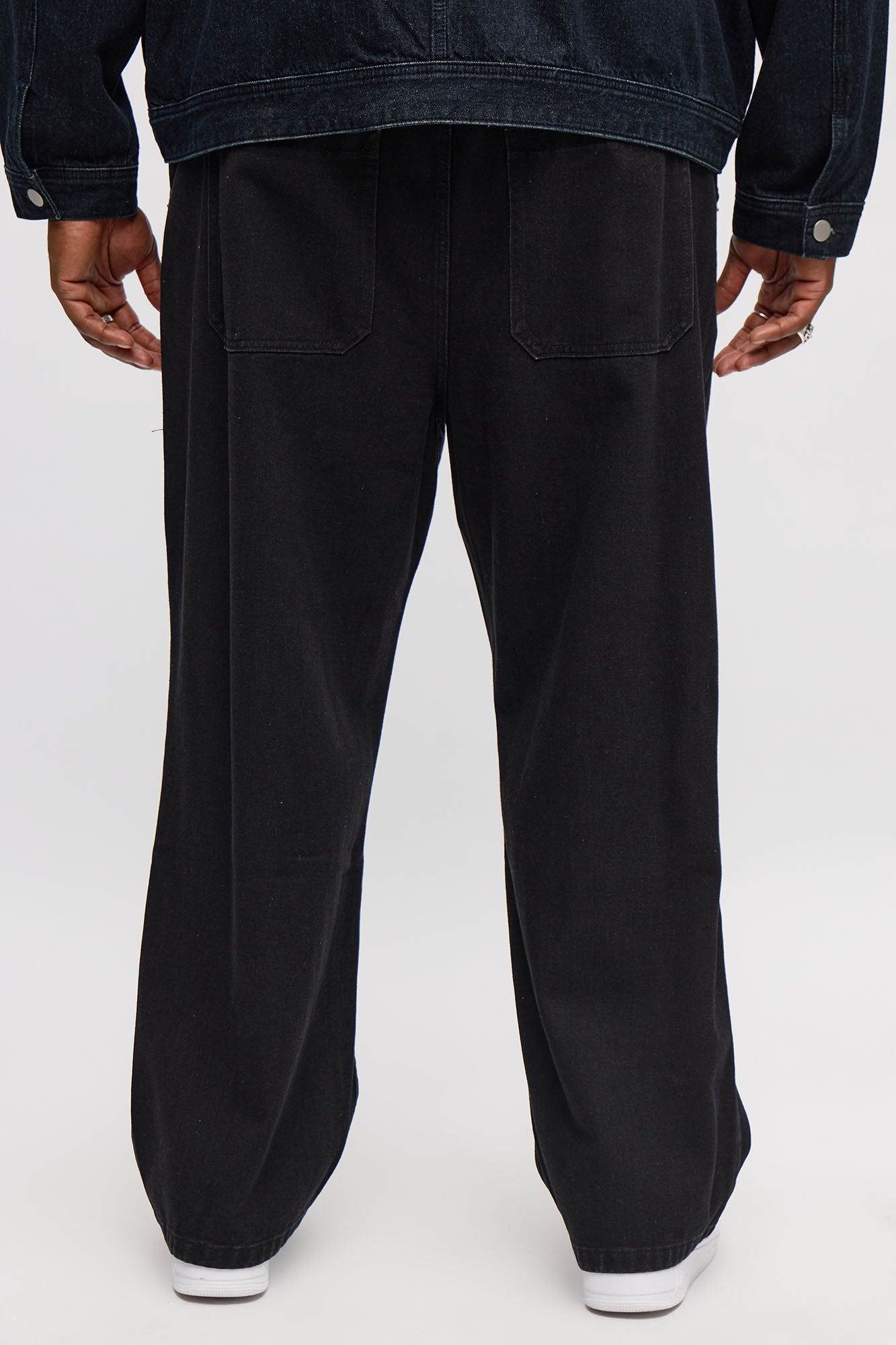 Baggy Raw Panel Jean - Black