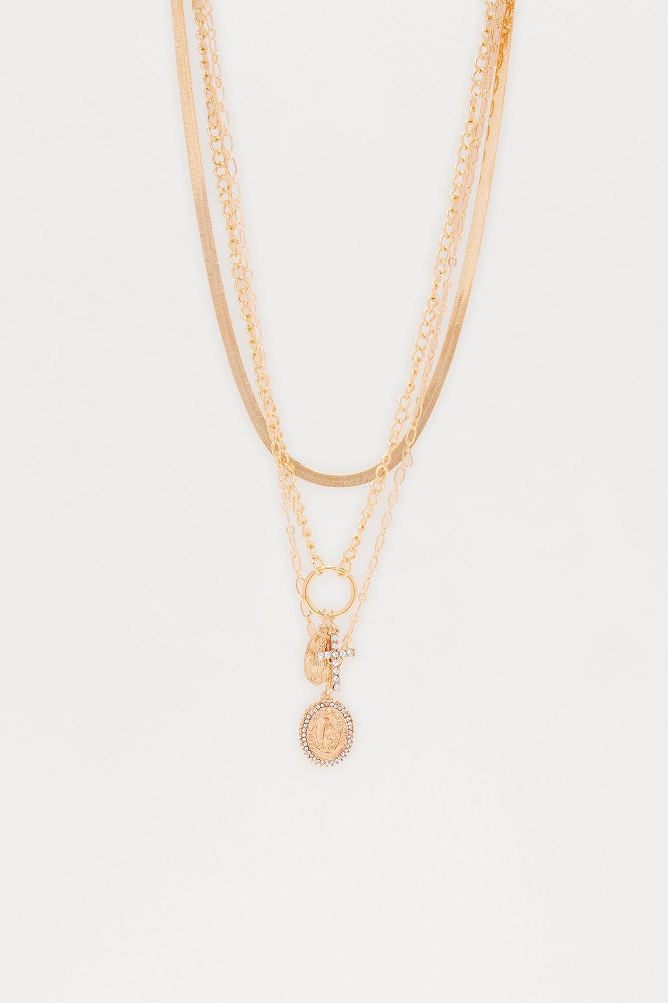 Truthful One Layered Necklace - Gold