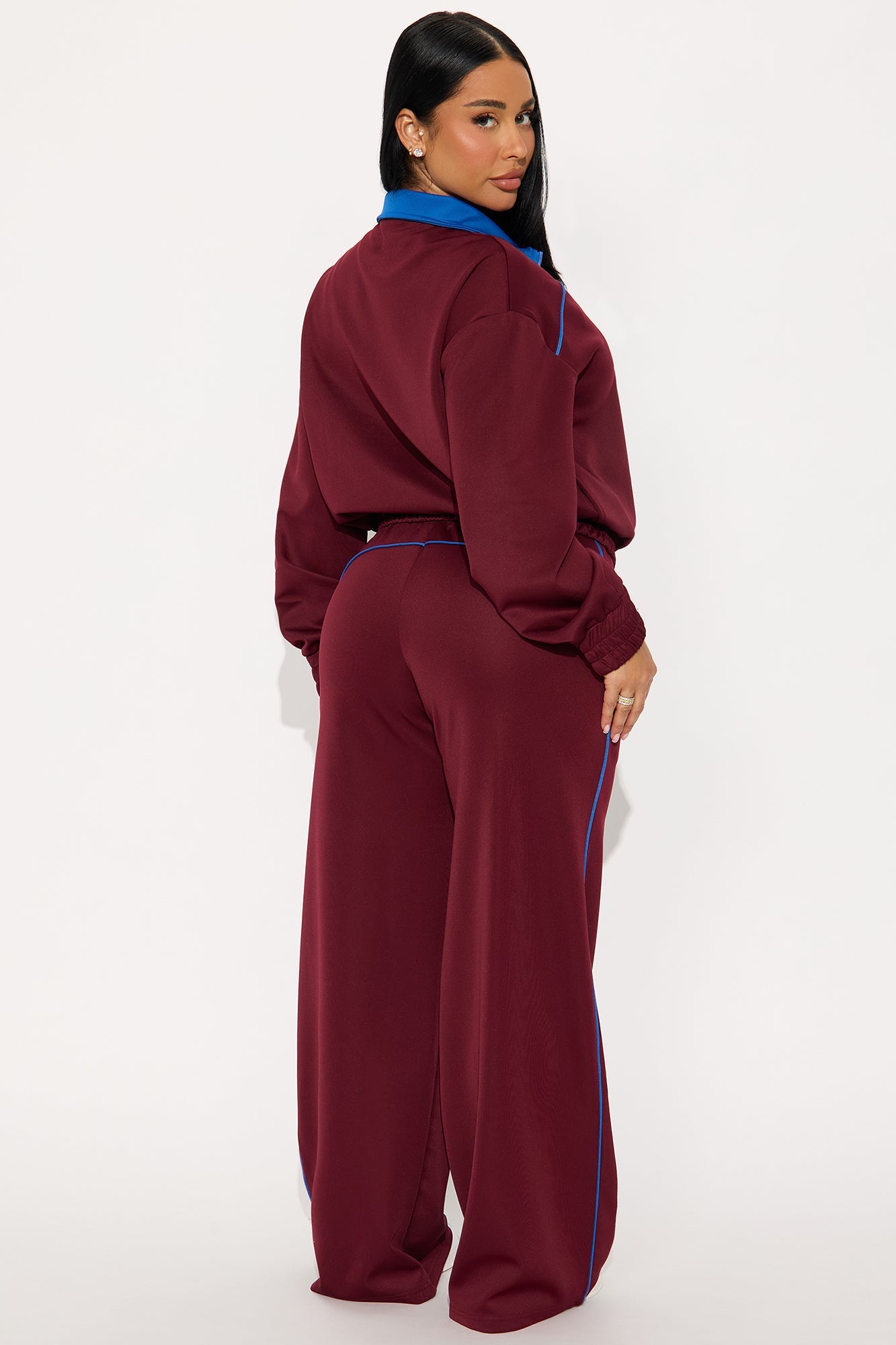 All Day Track Pant Set - Burgundy