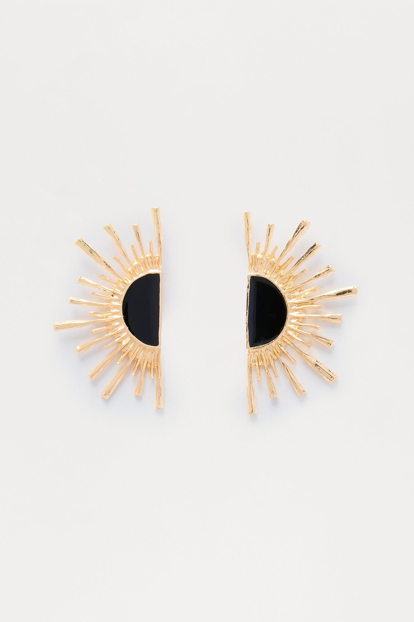 Sun Gazing Earrings - Black/Gold