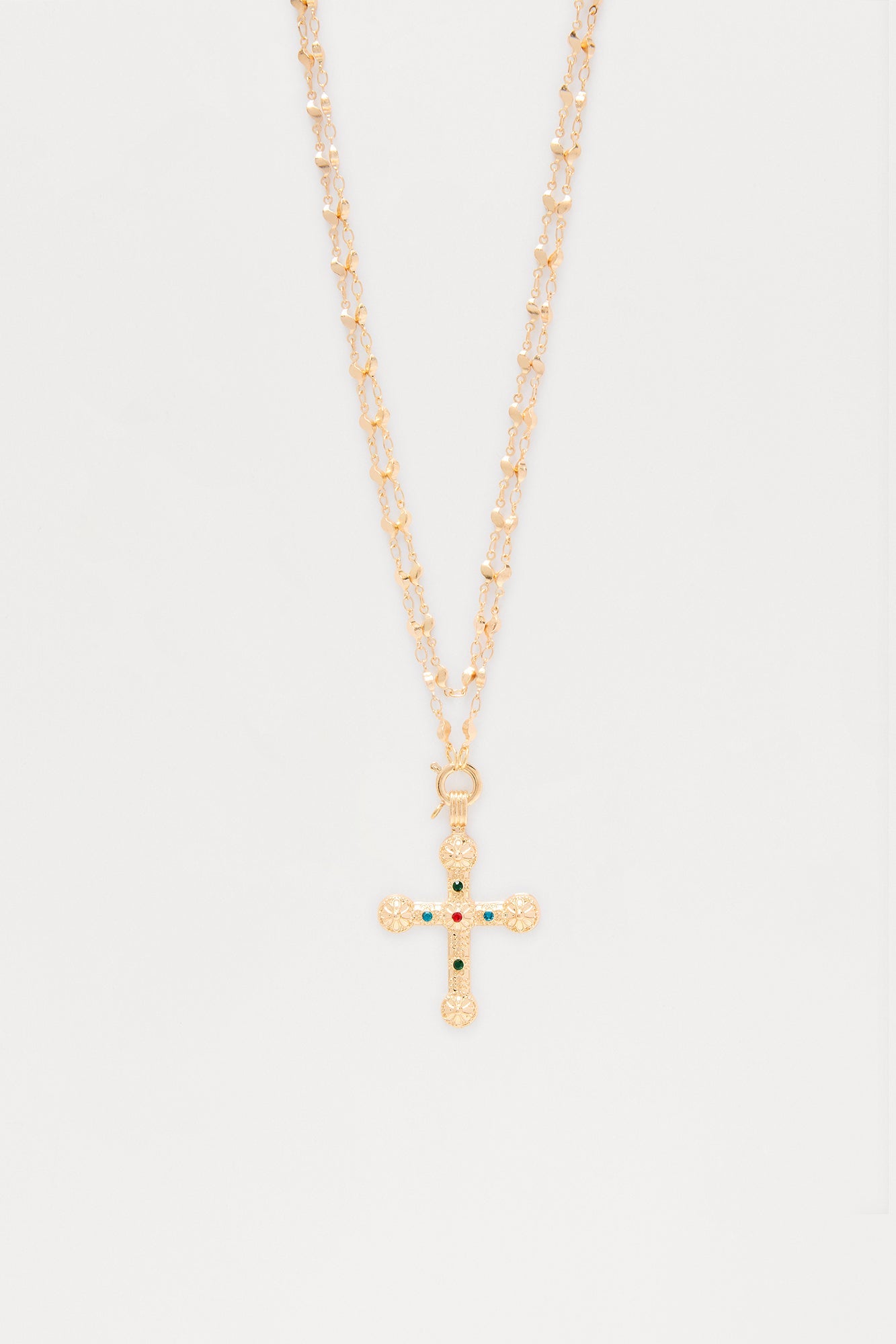 True Grace Layered Cross Necklace - Gold