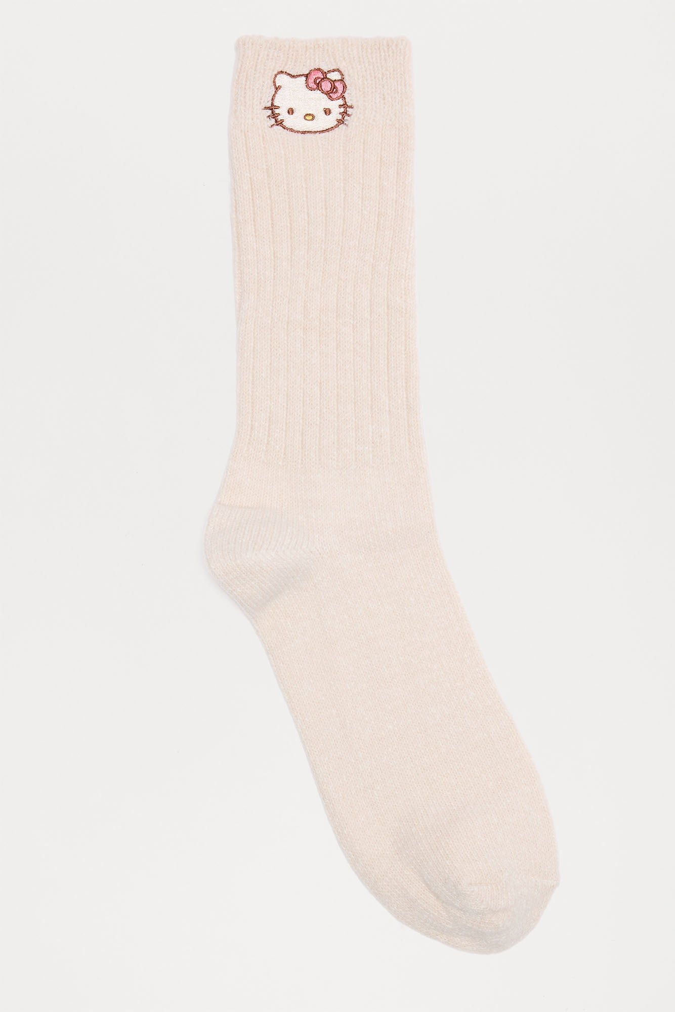 Slouchy Hello Kitty Socks - Nude