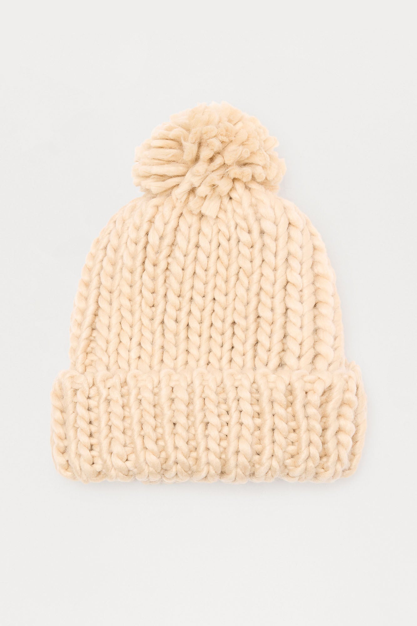 Fall Vibes Only Knitted Beanie - Nude