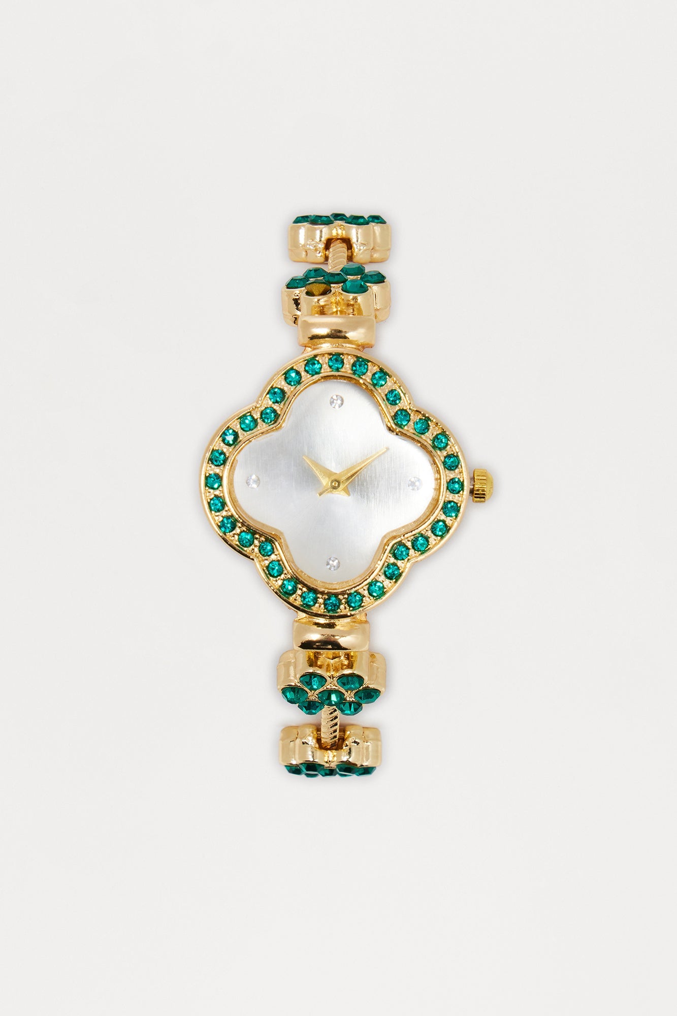 Dainty Flora Watch - Gold/Green