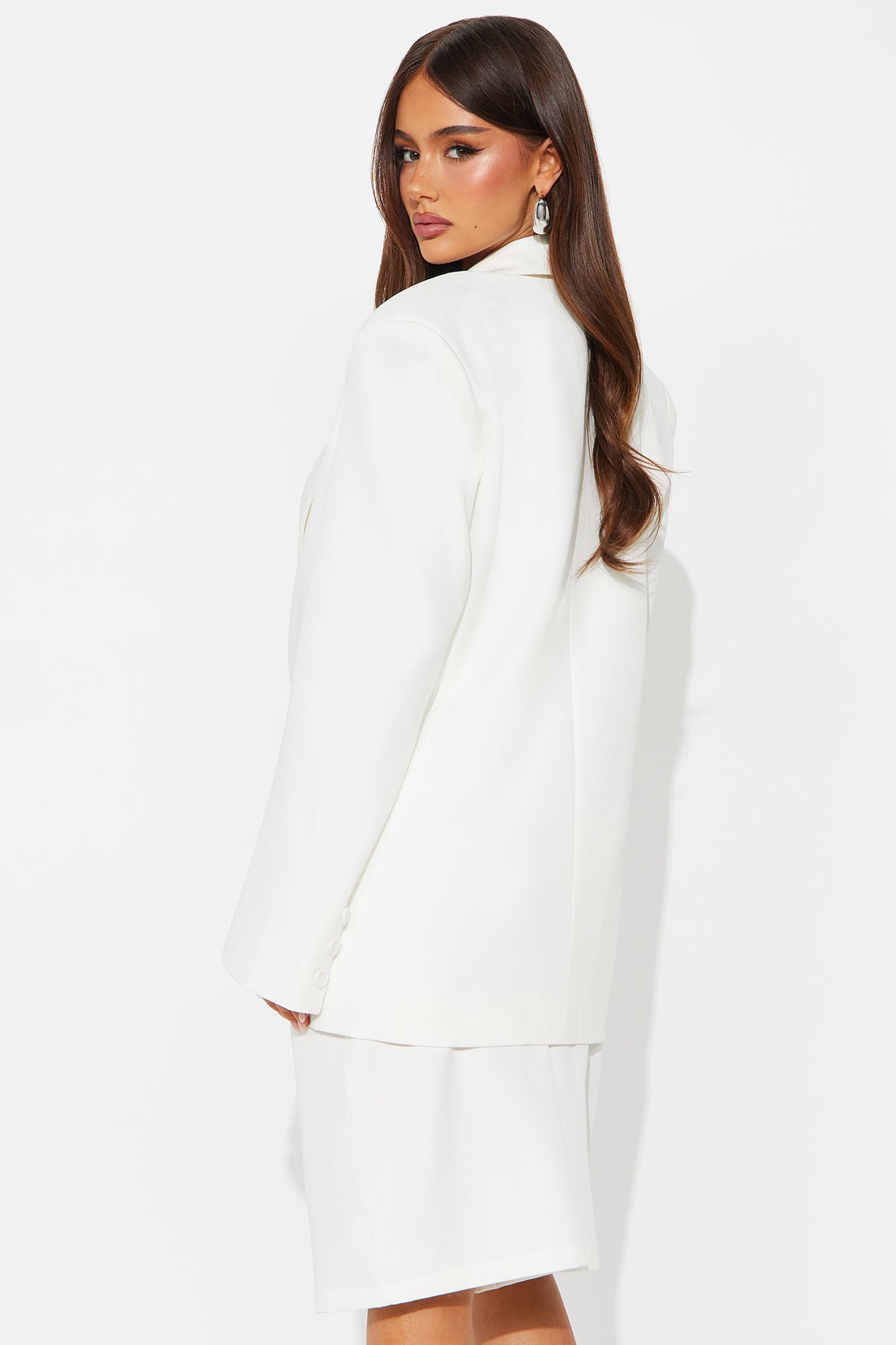 Natalea Blazer Short Set - White