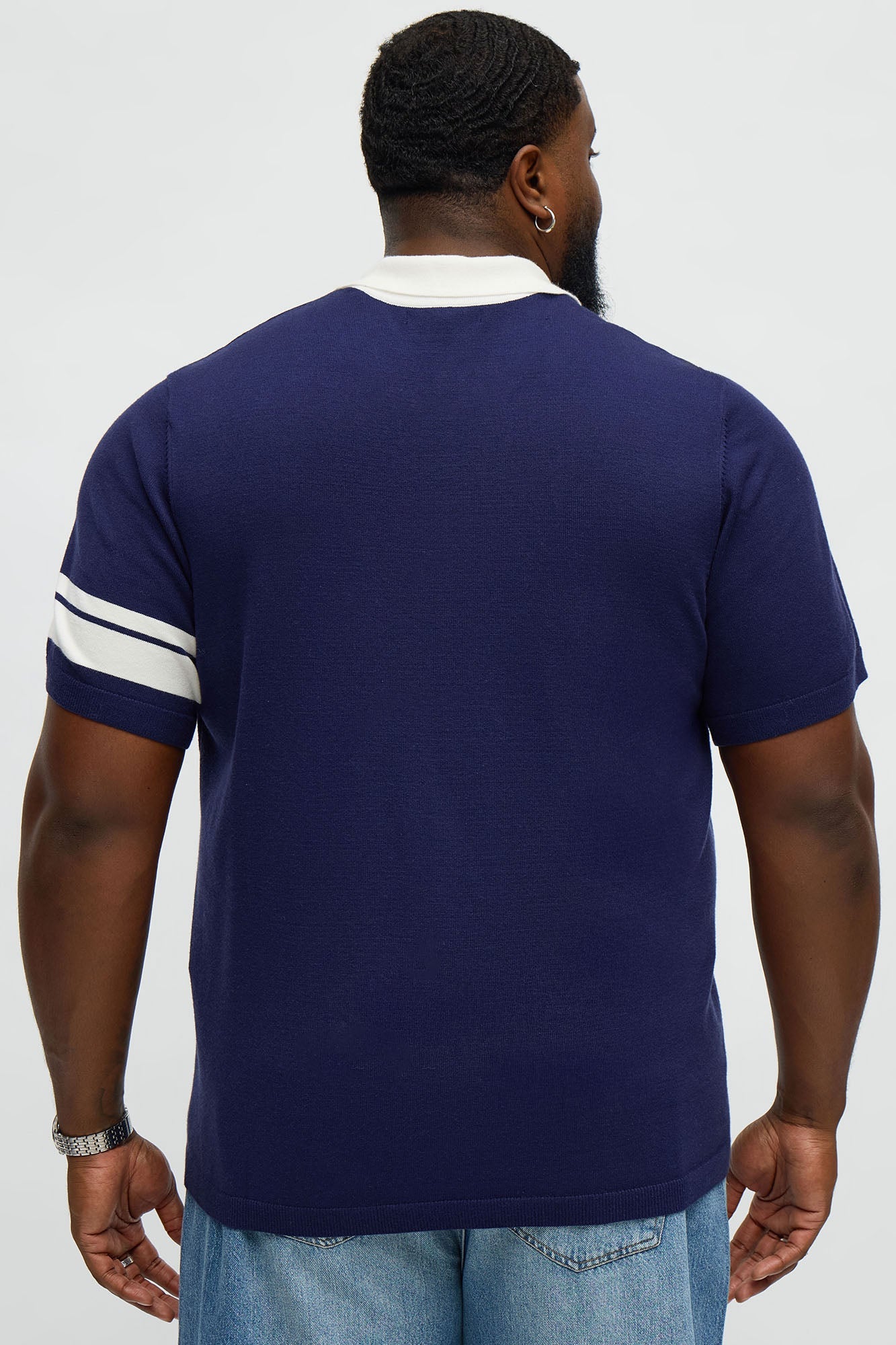 Relaxed Harbor Hill Colorblock Polo - Navy/combo