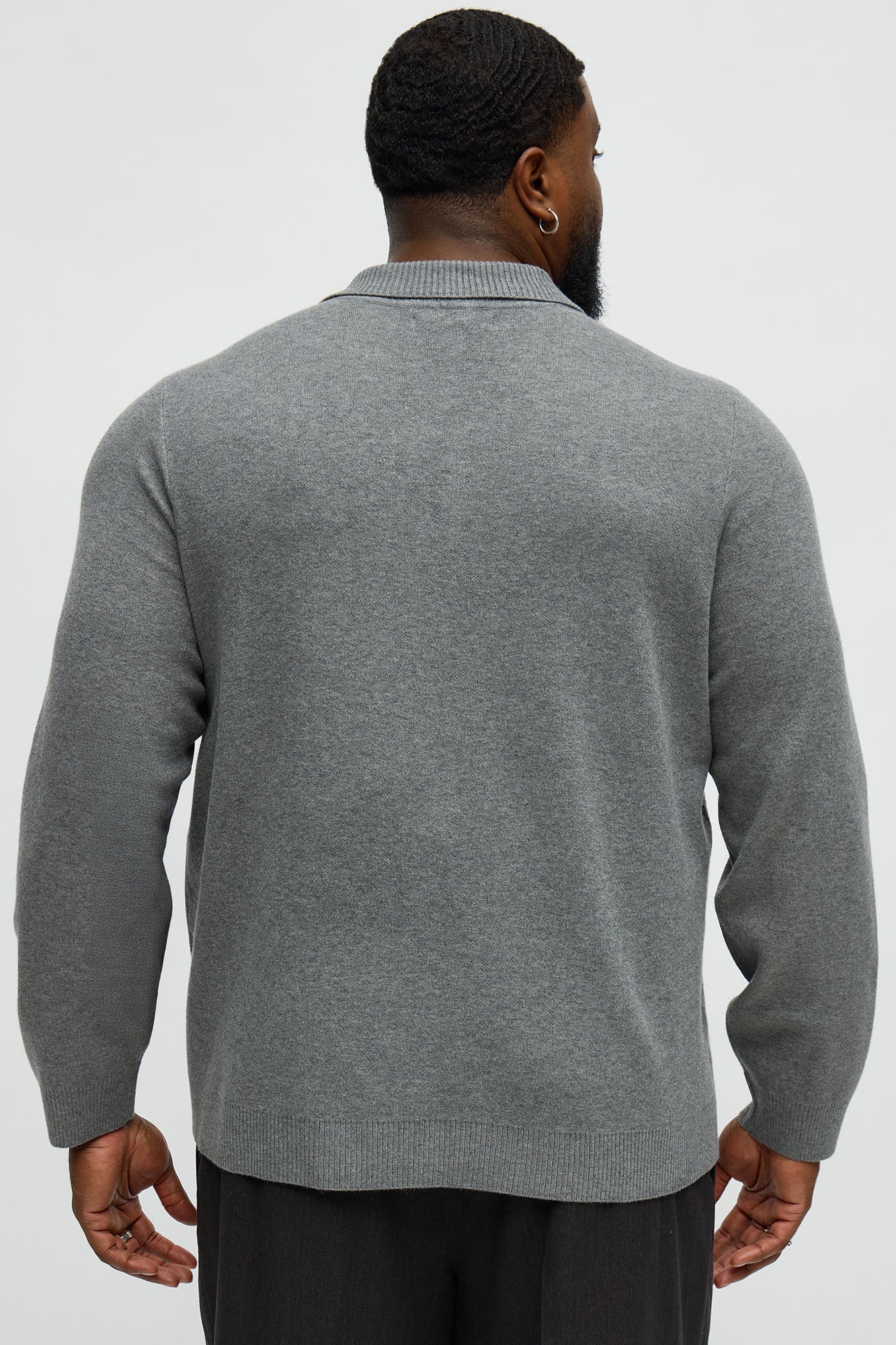 Edwin Polo Sweater - Dark Grey