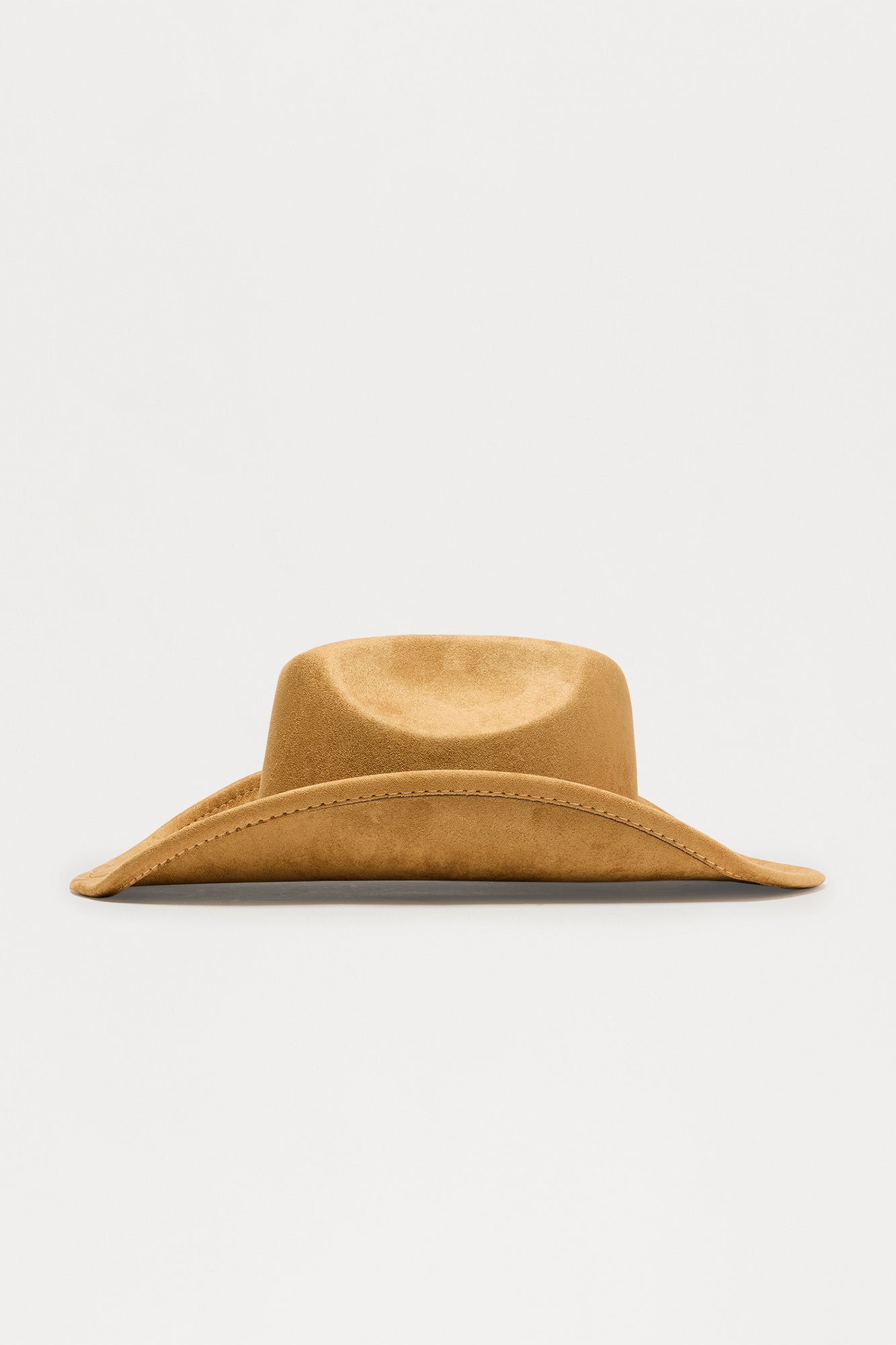 Rodeo Girl Faux Suede Cowboy Hat - Tan
