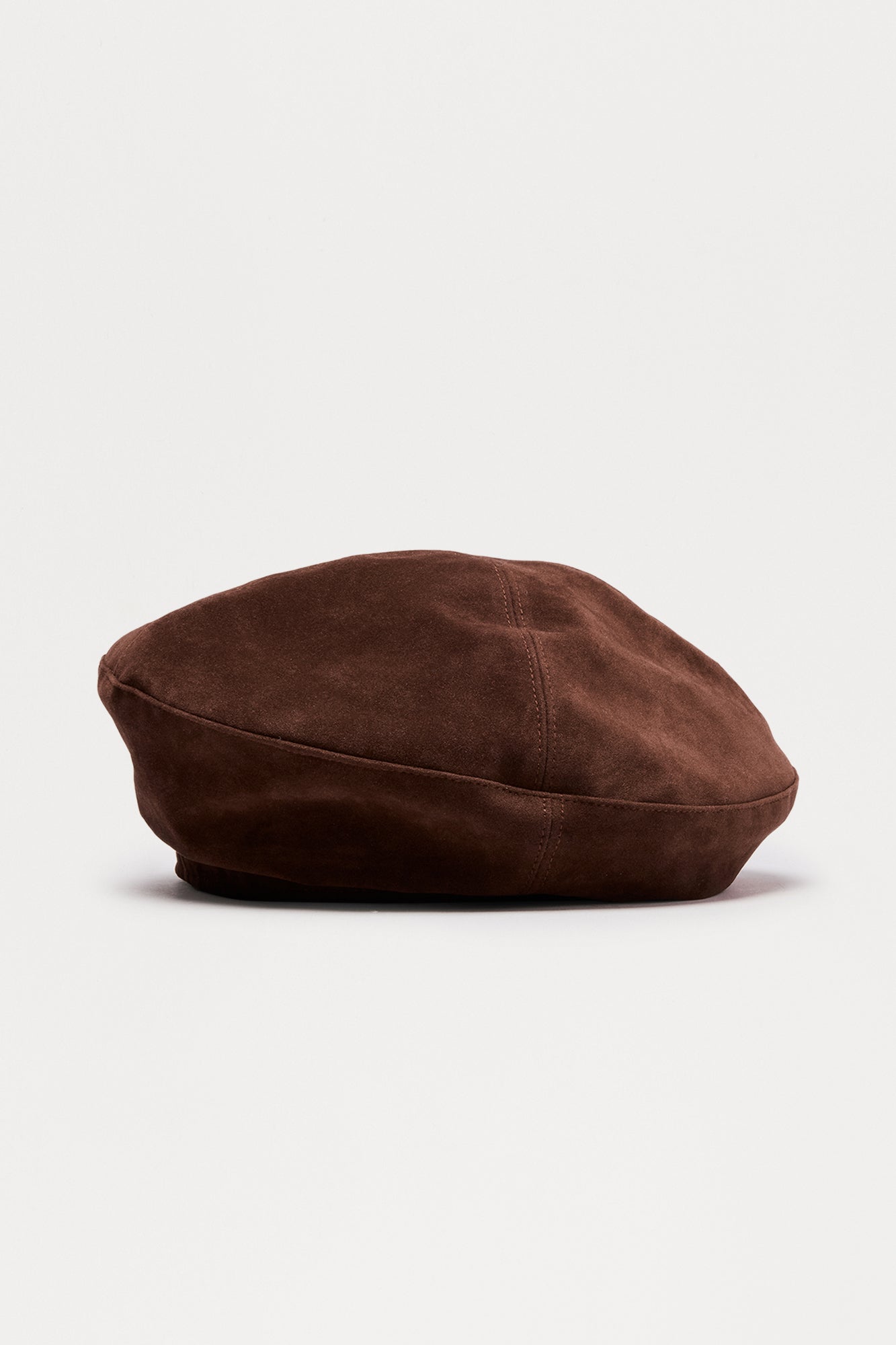 Muse Topper Velvet Beret - Dark Brown