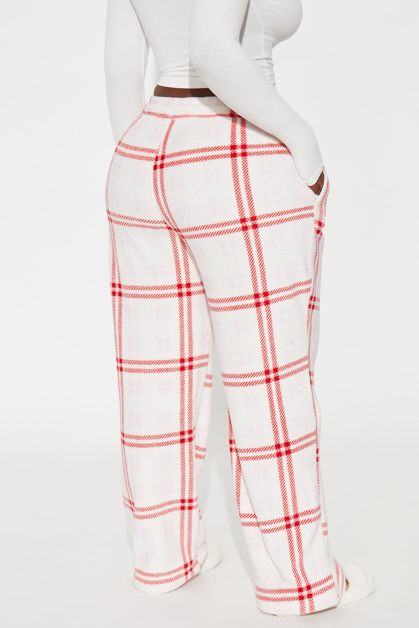 Cozy Cuddles Plush PJ Pants - White/combo