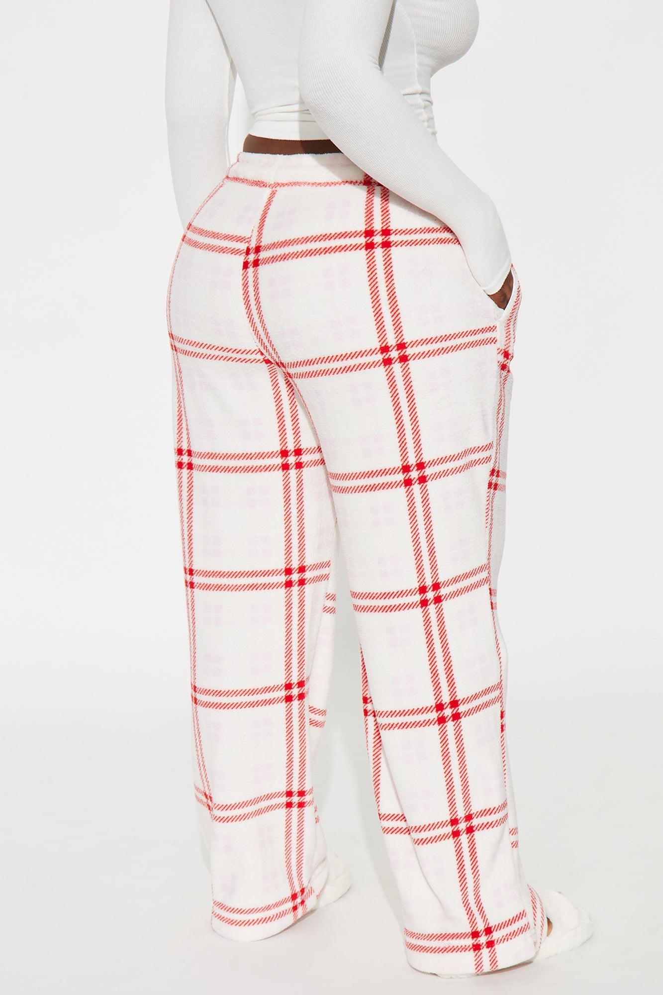 Cozy Cuddles Plush PJ Pants - White/combo