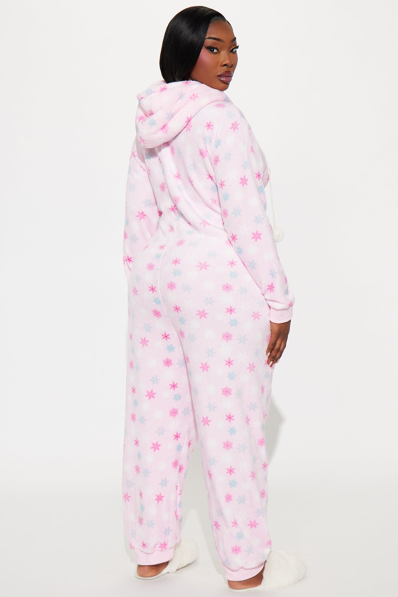 Snow Angels Plush PJ Jumpsuit Onesie - Pink/combo
