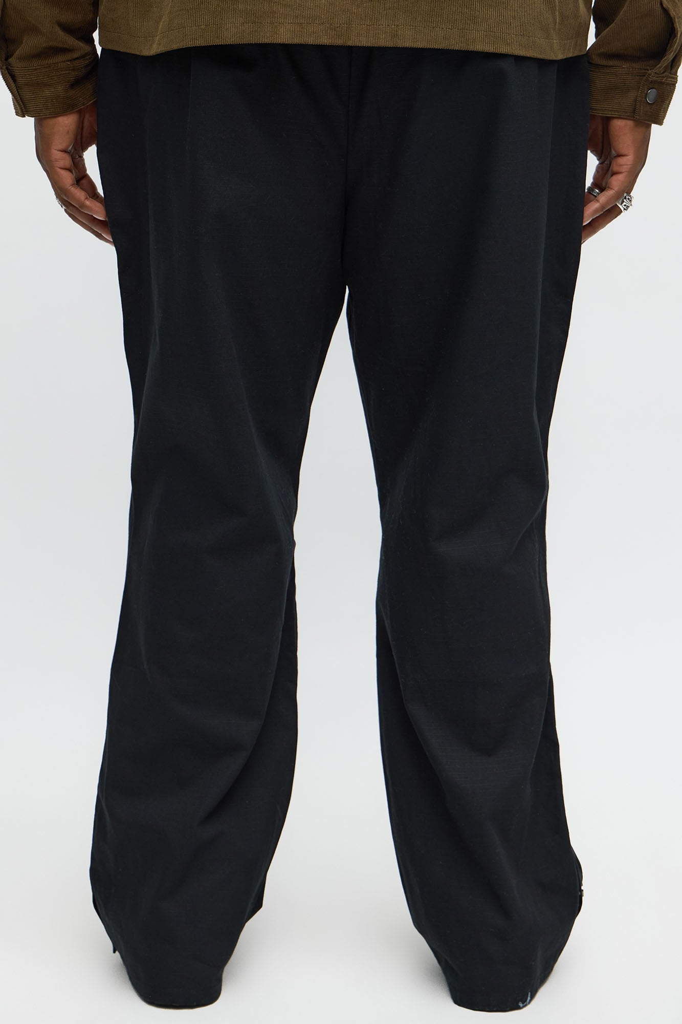 Slim Comeback Ripstop Side Snap Buttons - Black