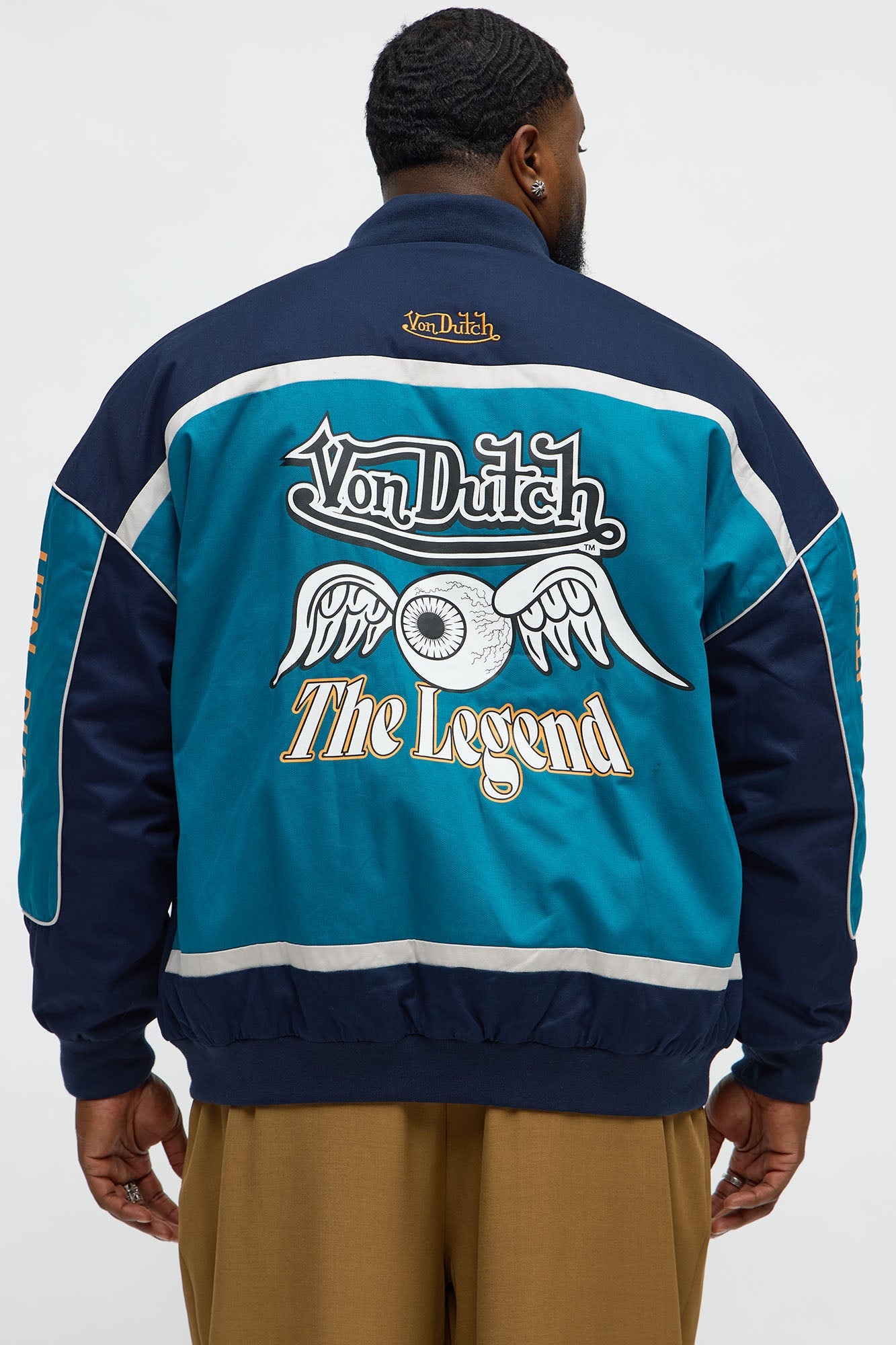 Von Dutch Around The Block Bomber Jacket - Blue/combo