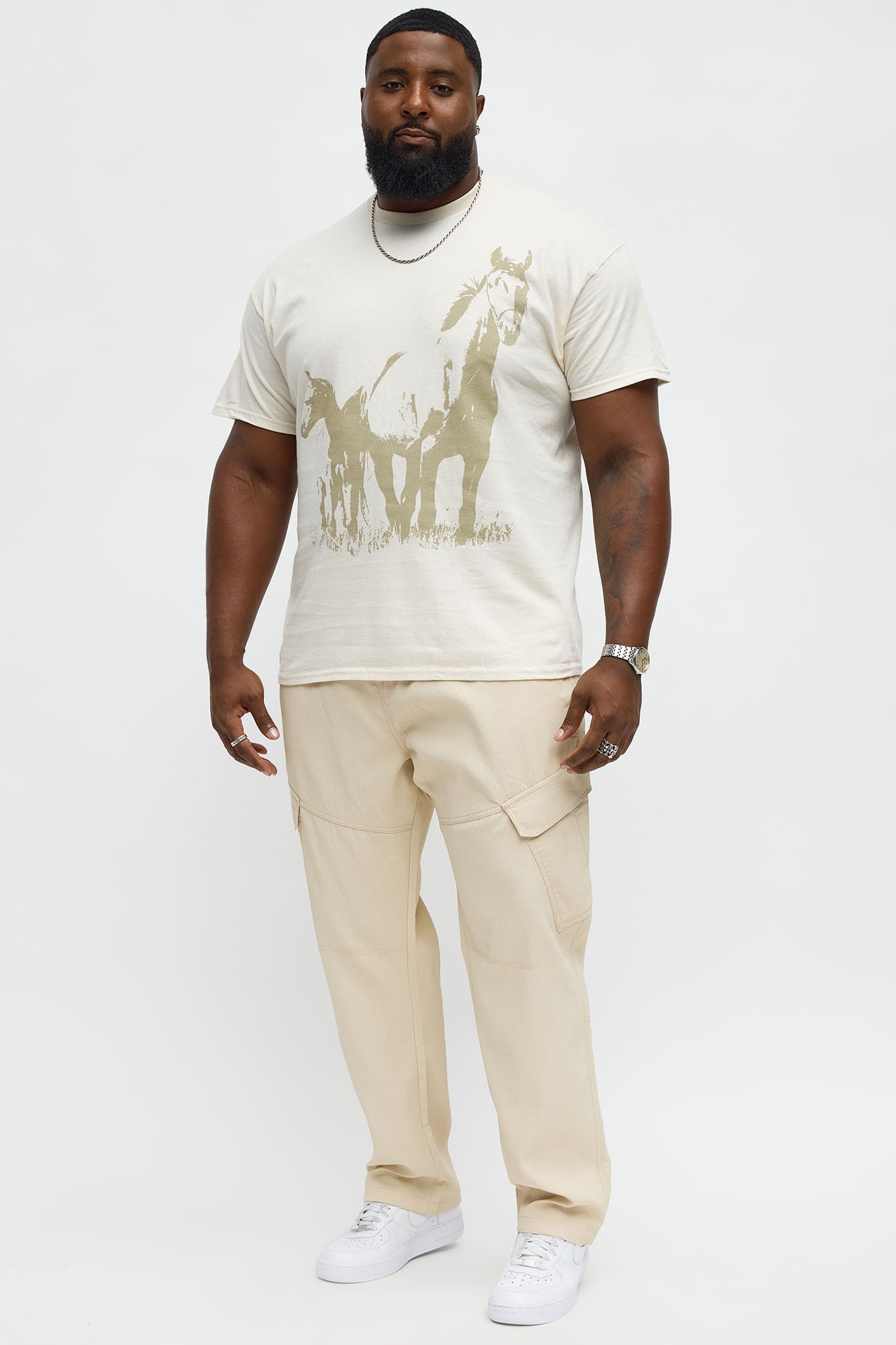 Wild West Stallions Short Sleeve Tee - Natural