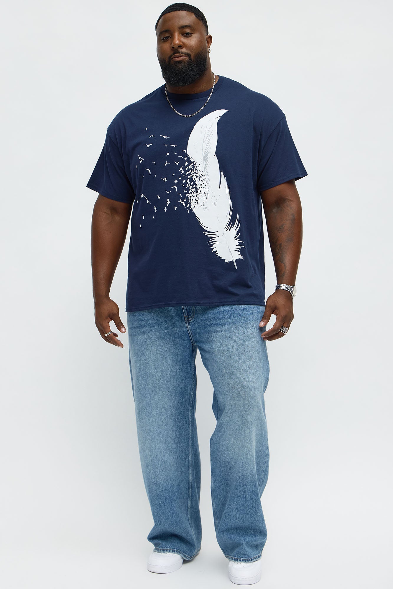 Birds Of A Feather Flock Short Sleeve Tee - Navy