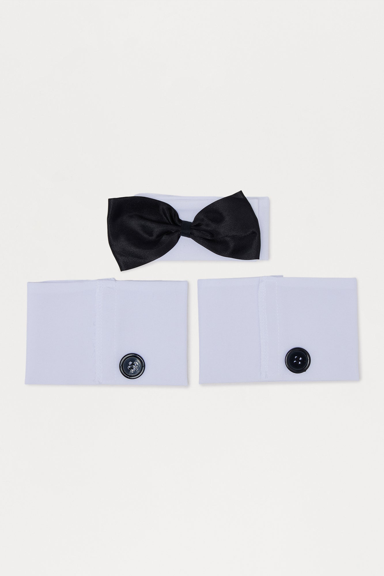 Cuff And Collar Costume Set - White/Black