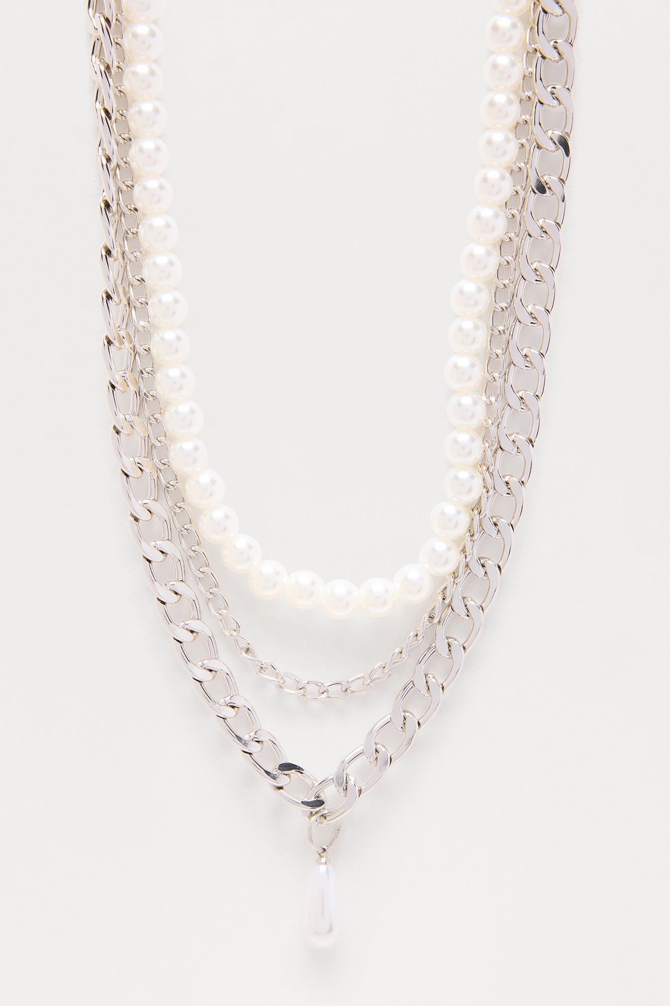 Hook Me Up Layered Necklace - Silver