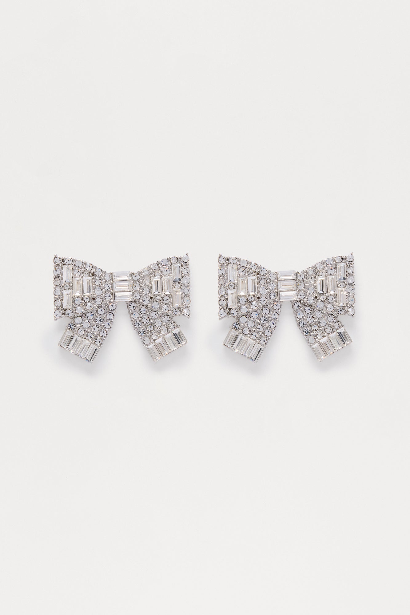 Tide In Twinkle Bow Drop Earrings - Silver