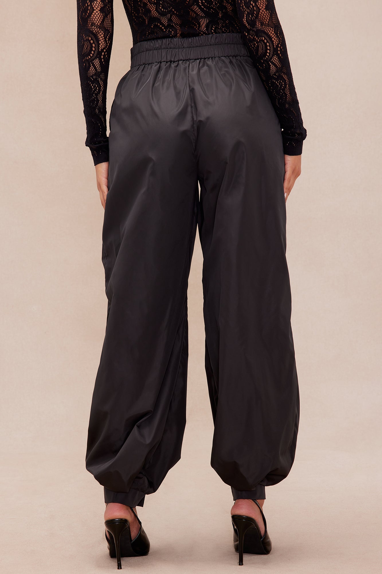 Estelle Taffeta Balloon Pant - Black