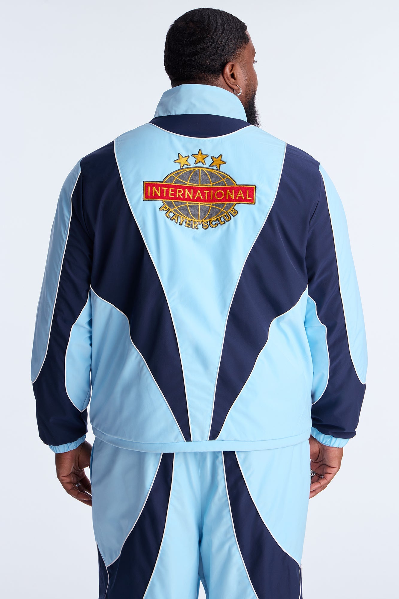 International Champions Color Blocked Windbreaker Jacket - Blue/combo