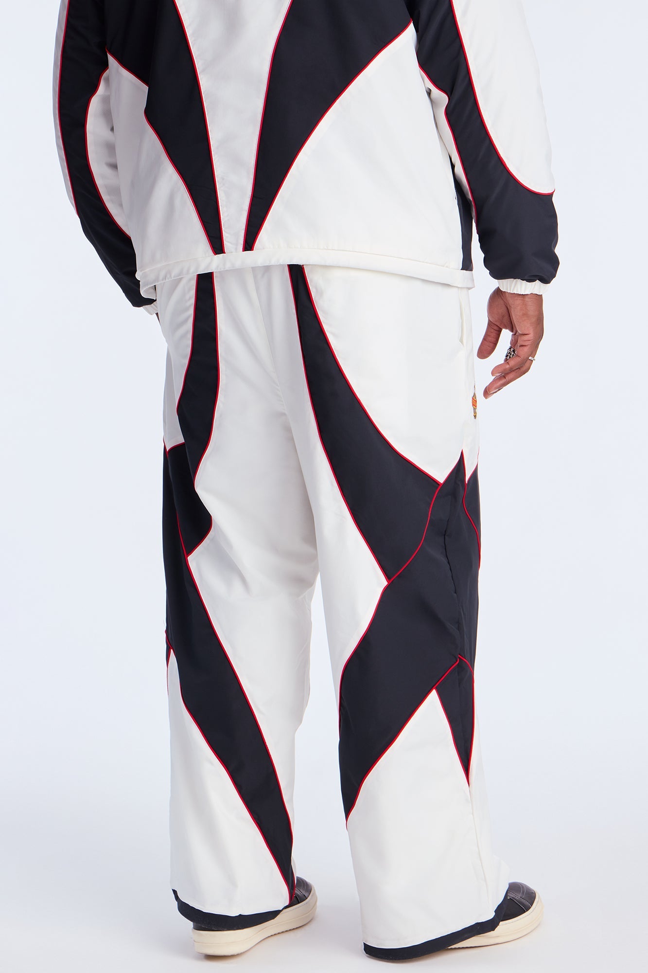 Baggy International Champions Color Blocked Track Pant - Black/White