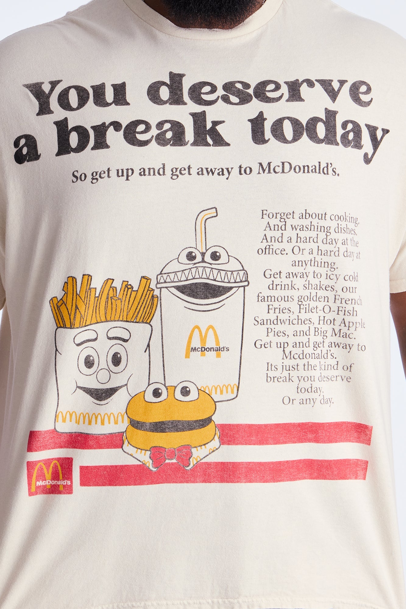 McDonalds Meal Vintage Short Sleeve Tee - Natural