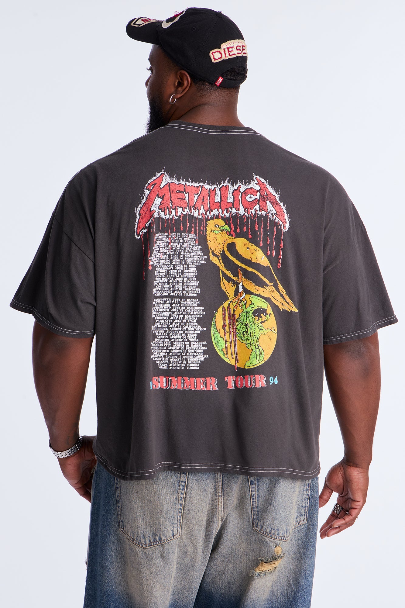 Metallica Summer Shirt 94 Boxy Short Sleeve Tee - Black Wash