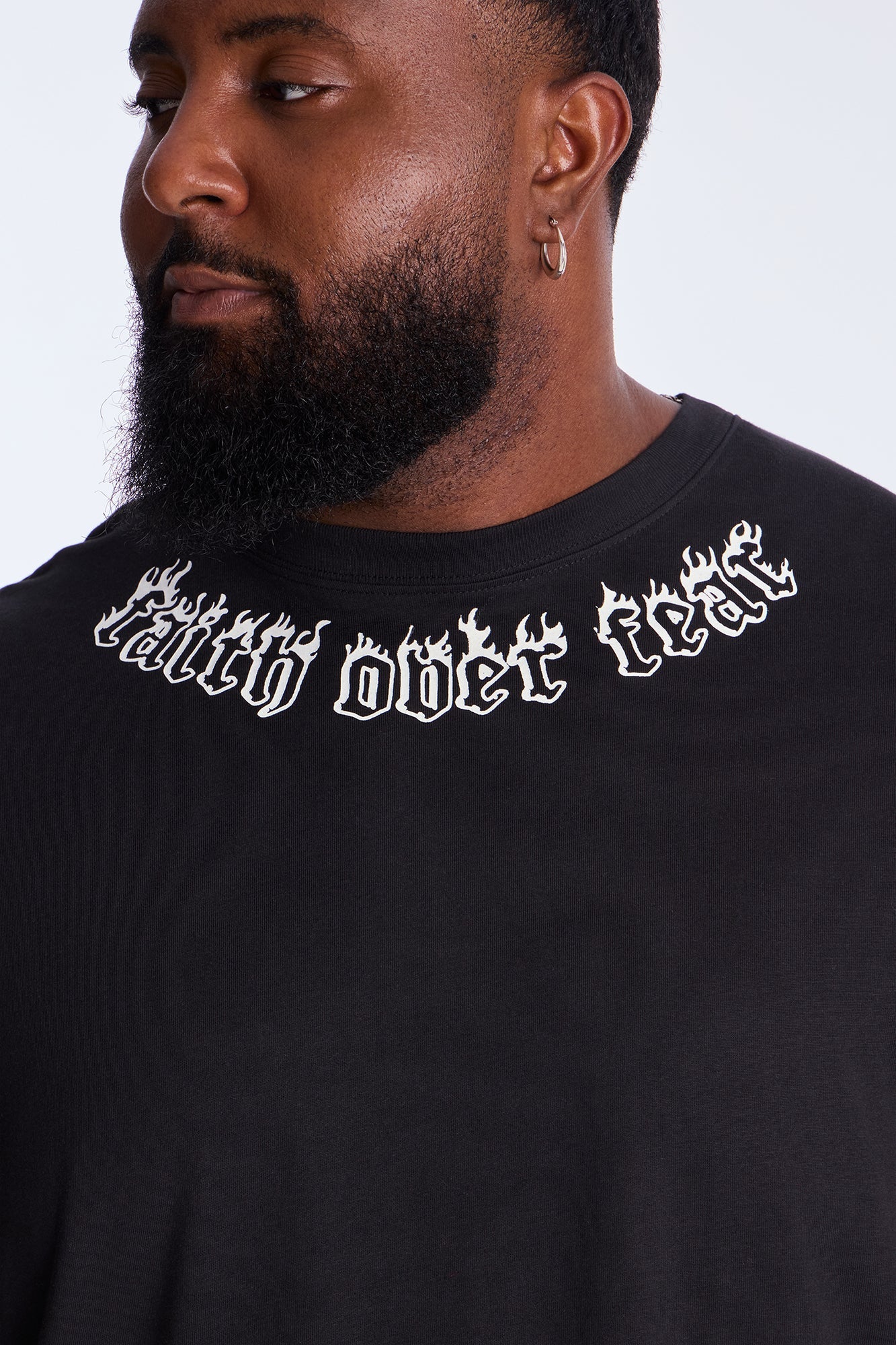 Fear Nothing Oversized Short Sleeve Tee - Black