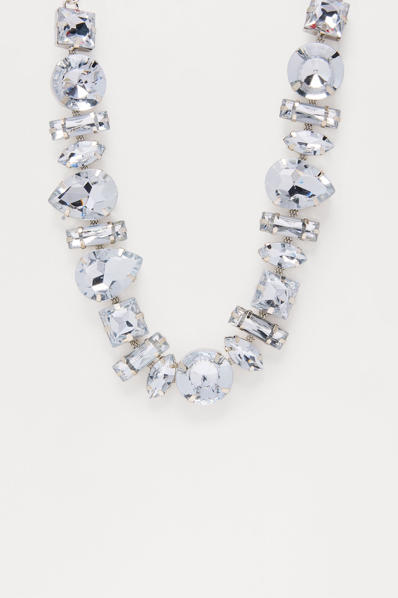 Keep It Jeweled Choker Necklace - Silver