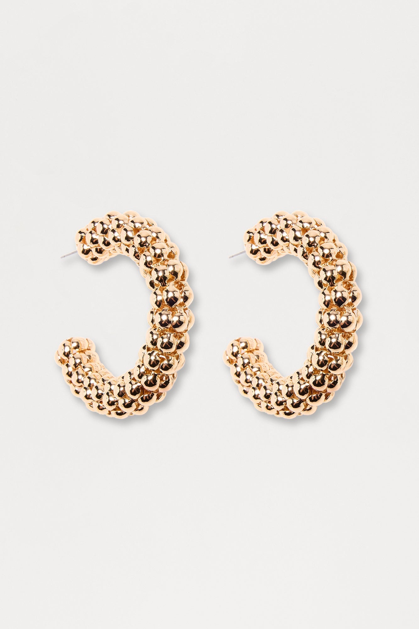 All I See Beaded Hoop Earrings - Gold