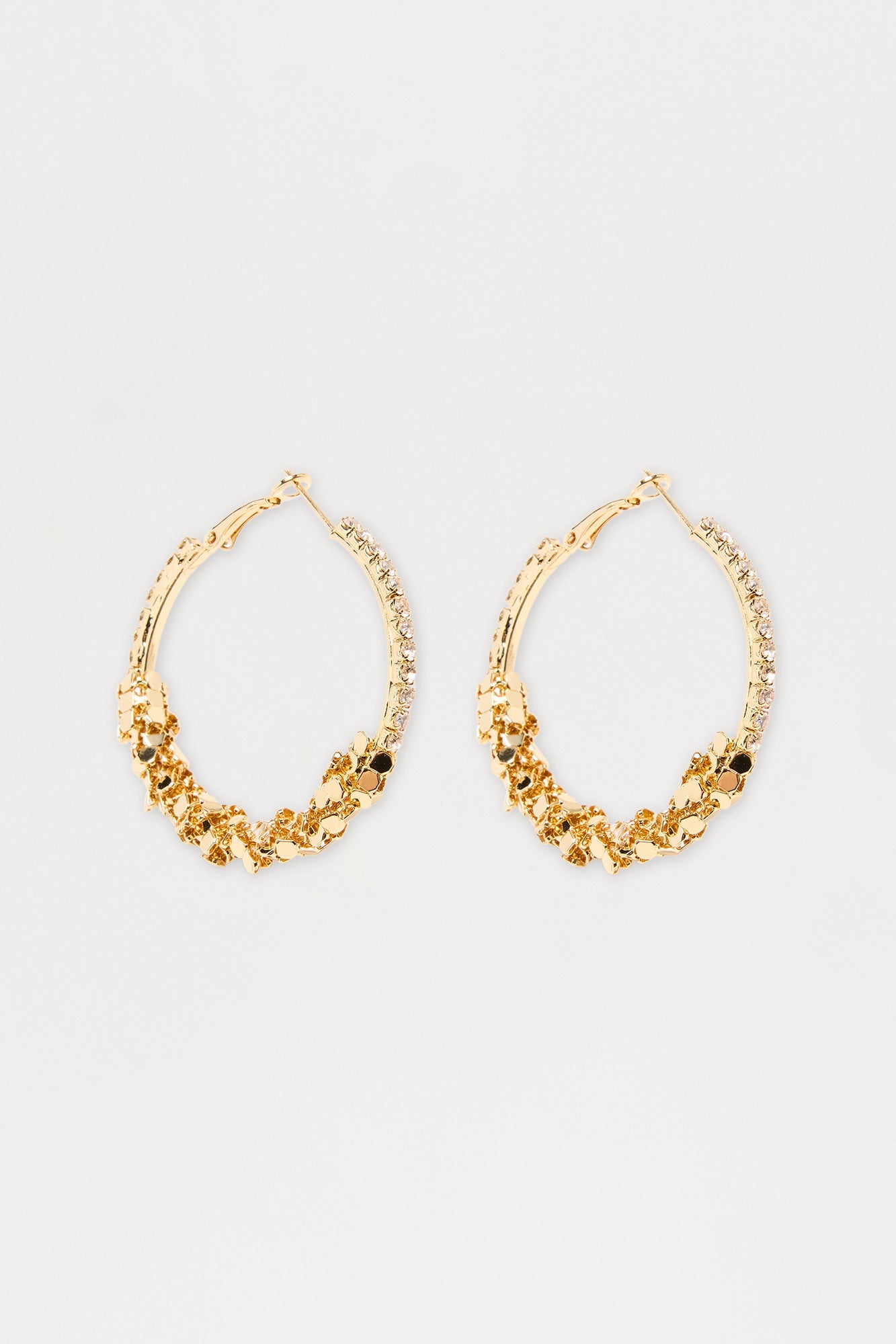 Glitz Loop Hoop Earrings - Gold